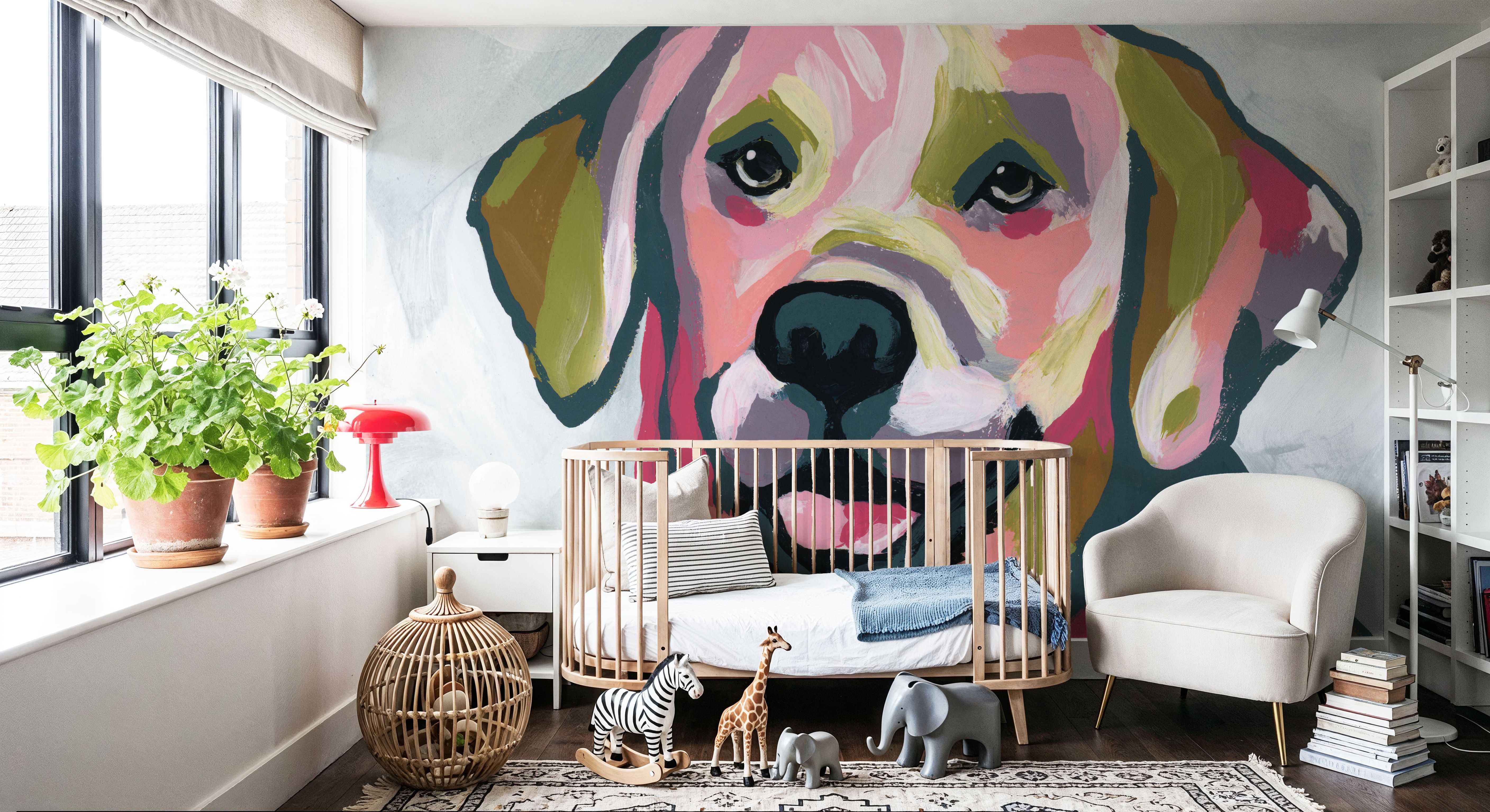 Wall Mural - Abstract Lab - Contemporary Pets mural wallpaper - Living room - Wallism US - Premium, Textured or Peel & Stick