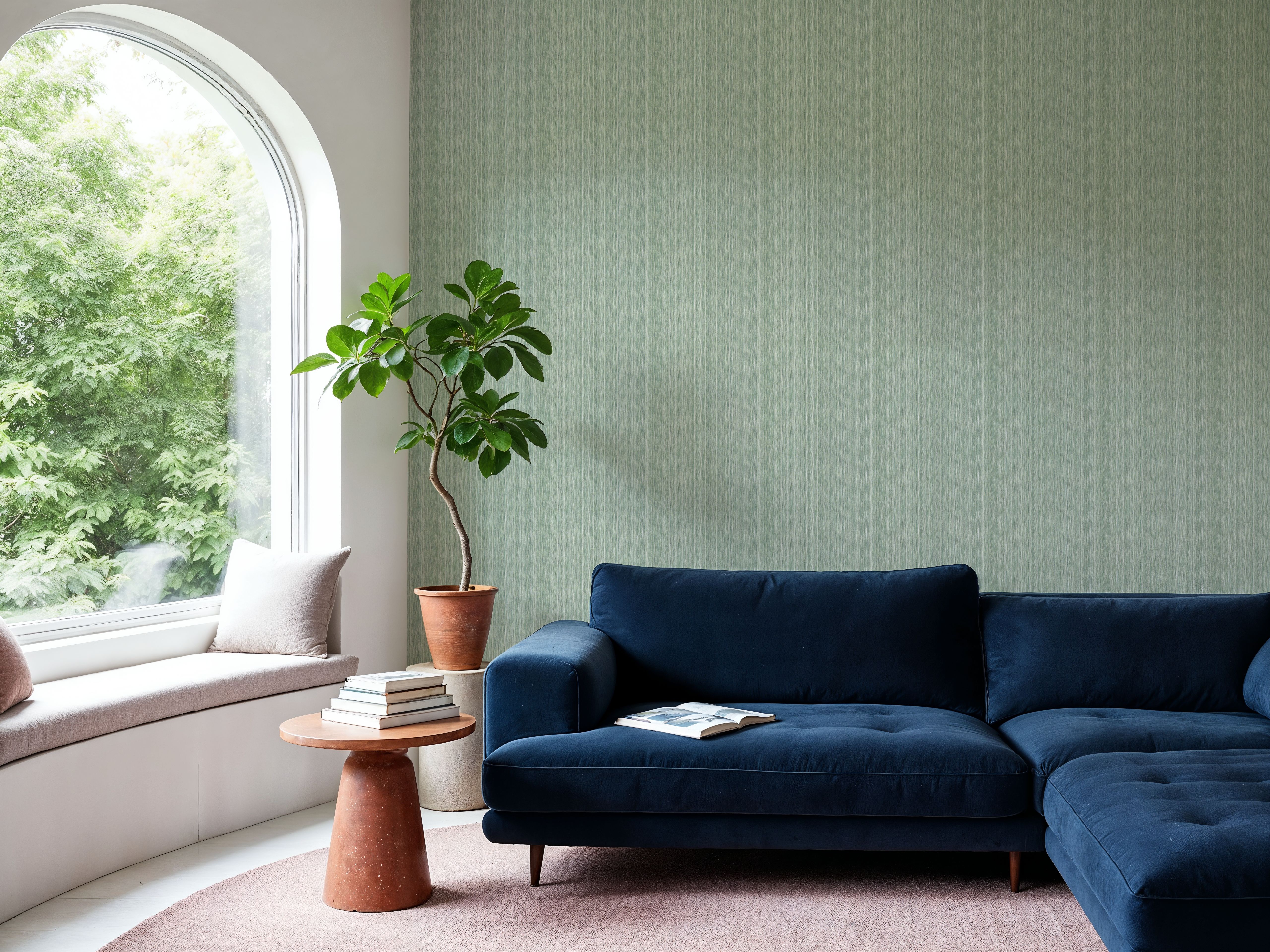 Faux Cloth Texture, Ocean Green