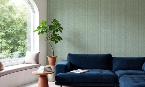 Faux Cloth Texture, Ocean Green