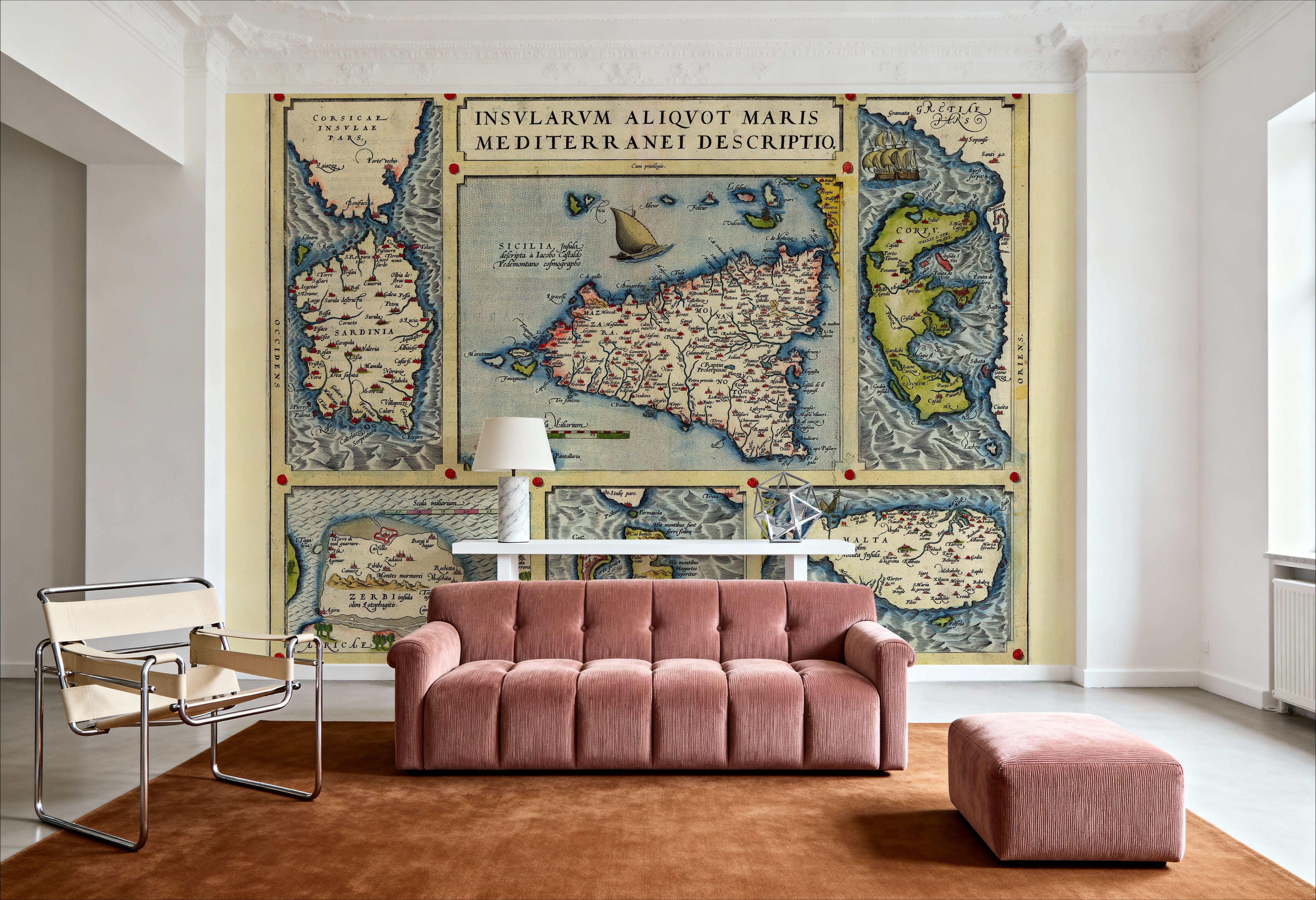 Old Map of Mediterranean Islands, 1570