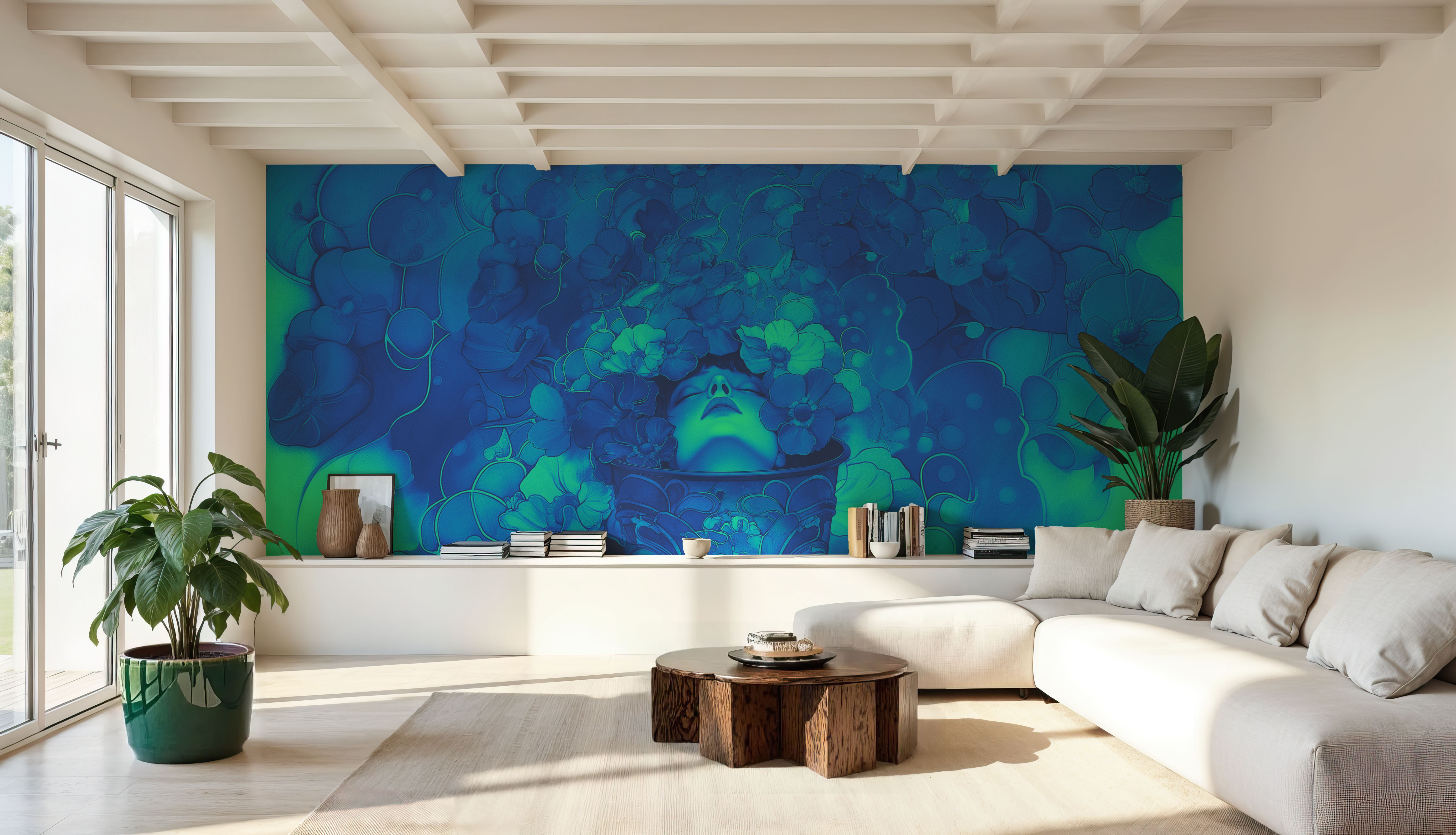 The Bucket of List Blue Green, Wallpaper