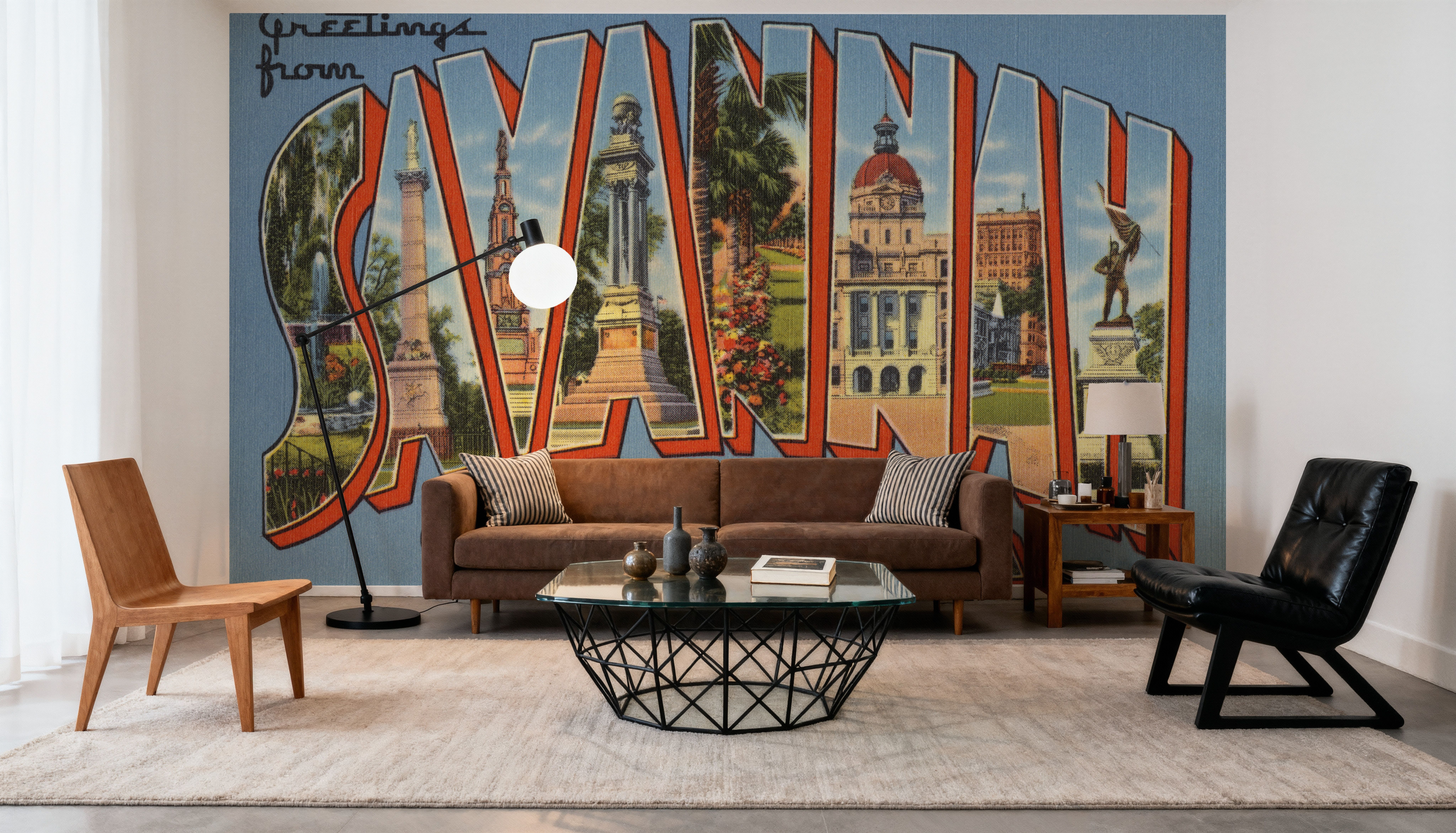 Greetings from Savannah - Screenprint Postcard