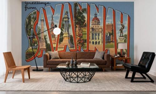 Greetings from Savannah - Screenprint Postcard