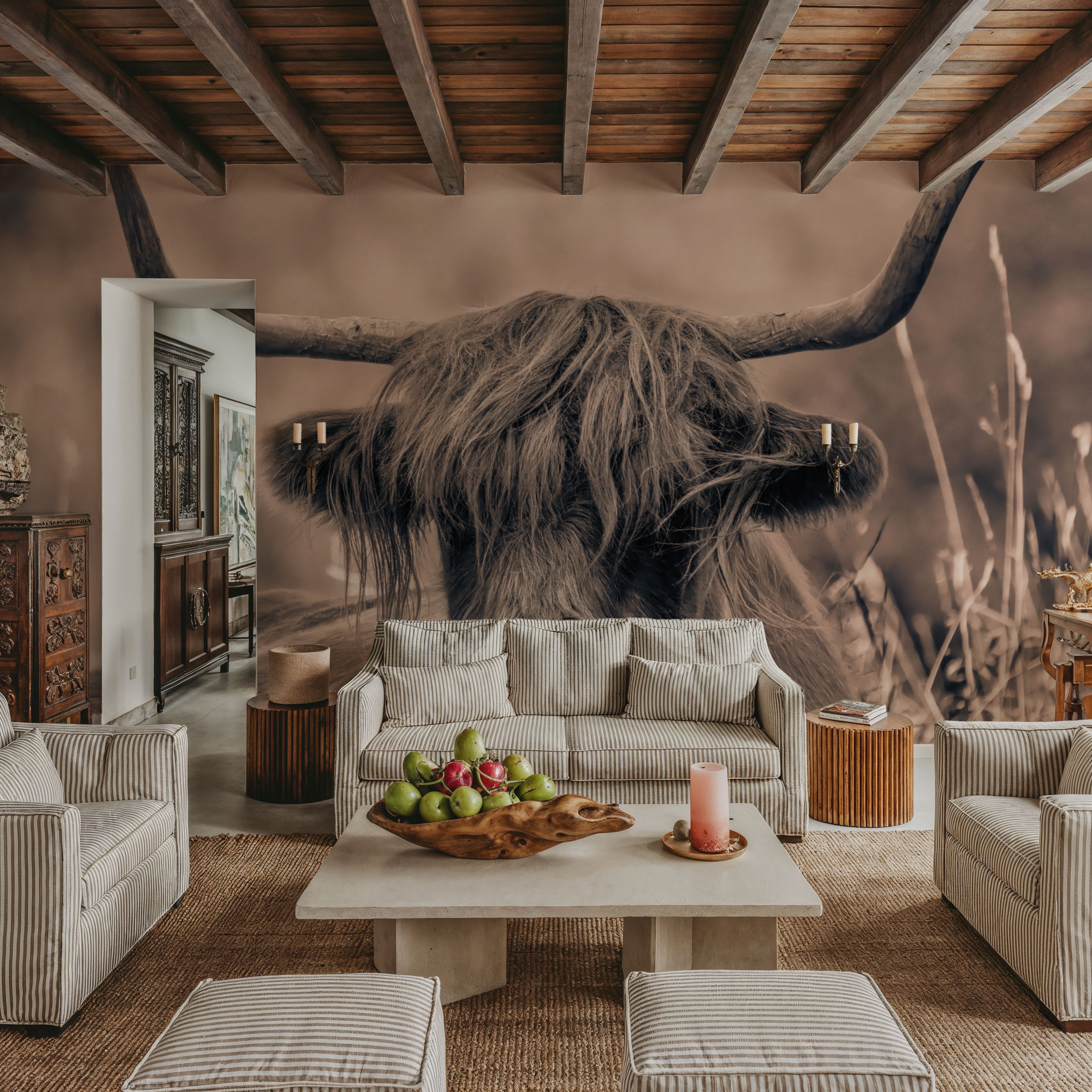 Highland Meadow Portrait Sepia