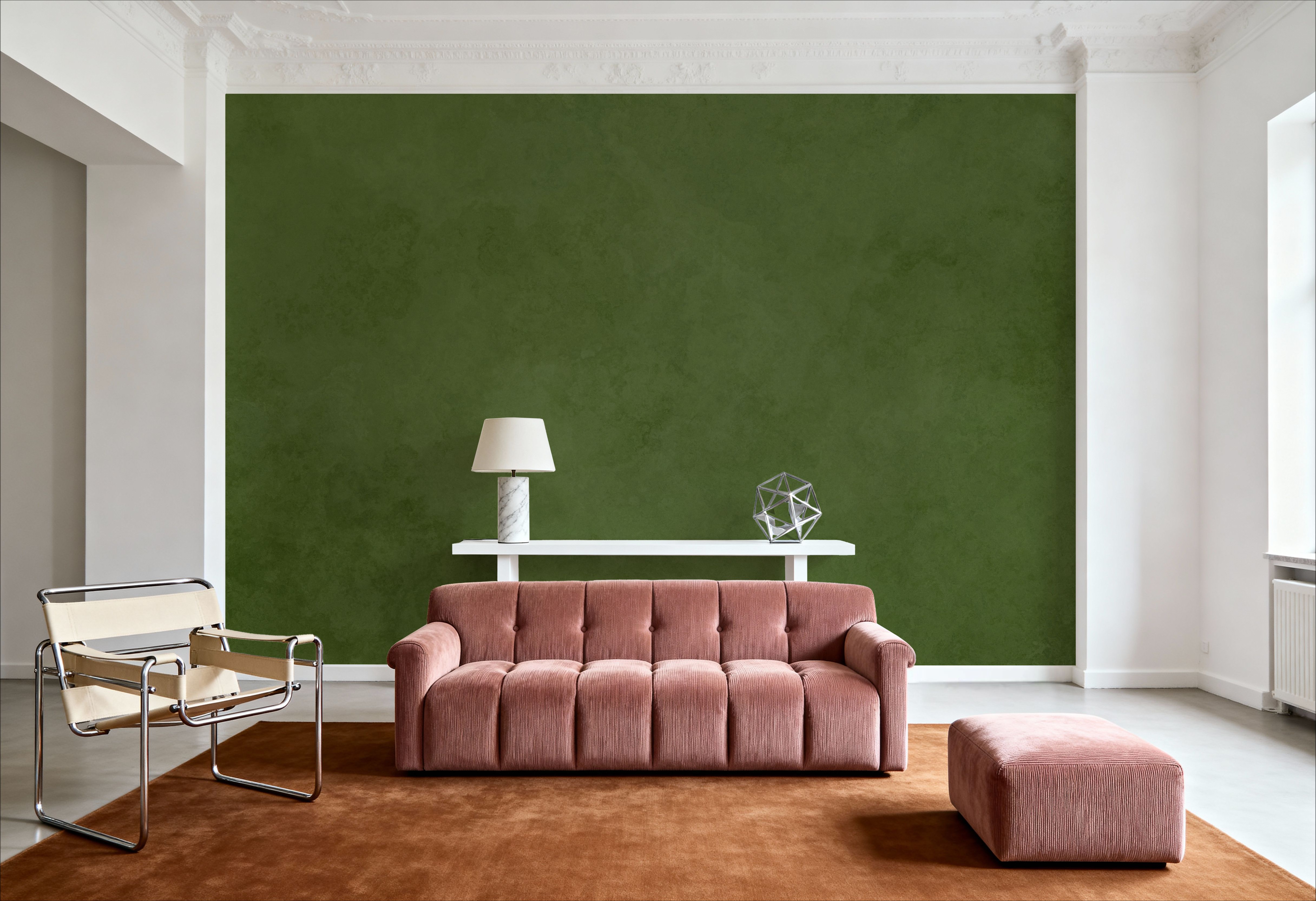 Subtle Plaster Wall, Dill Green