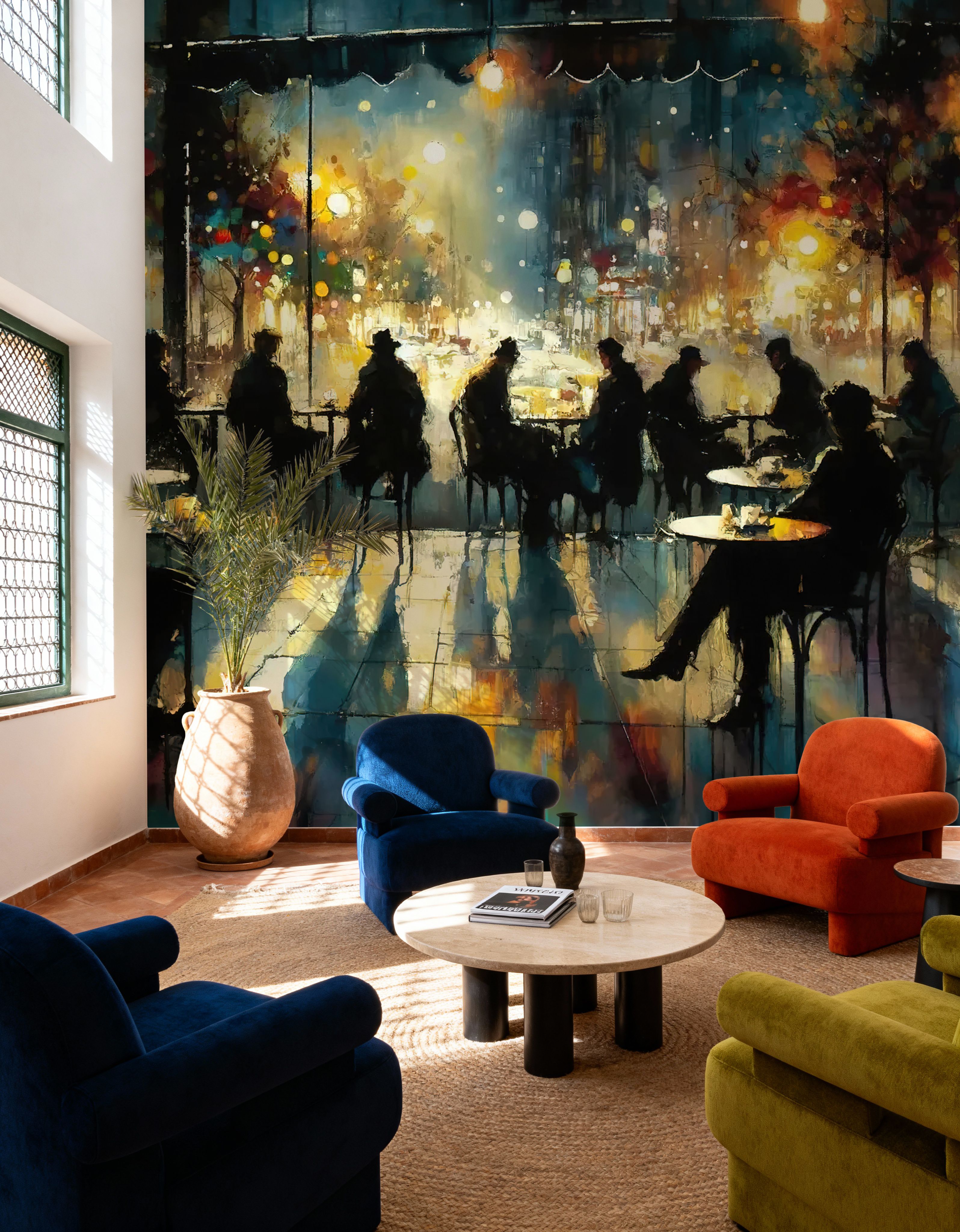 Whispers of Light in a Watercolor Night