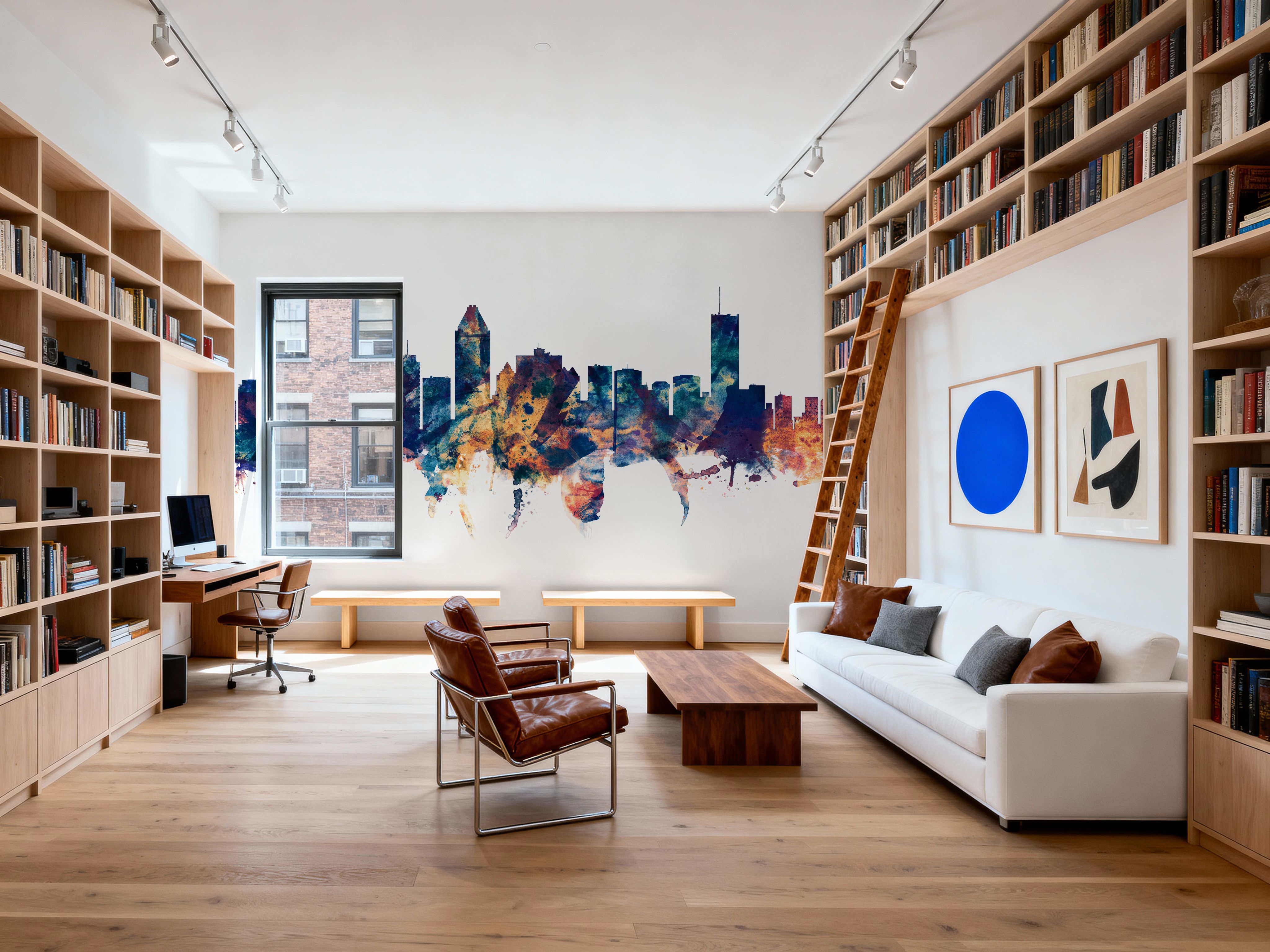 Montreal Canada Skyline Blue & Bronze