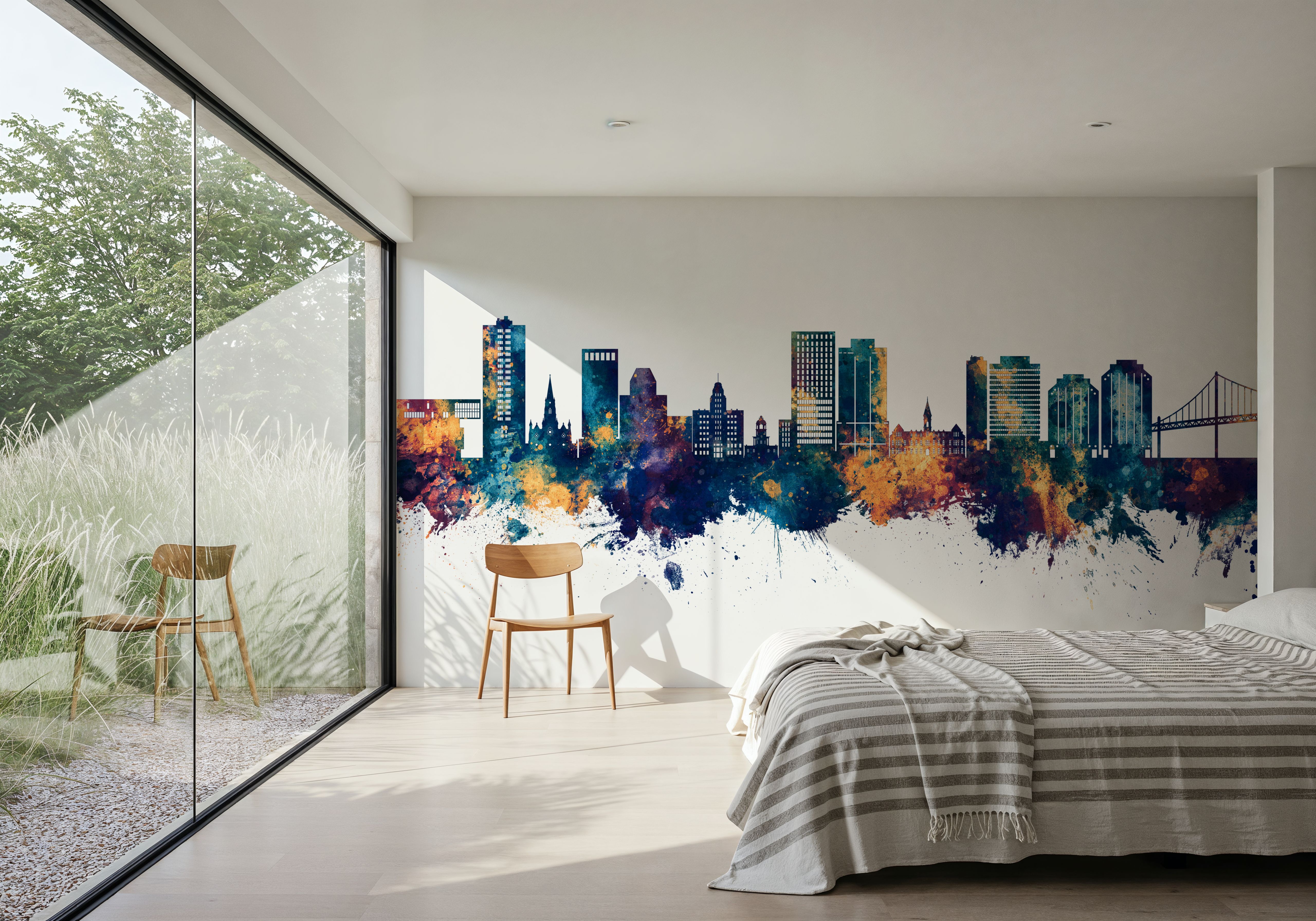 Halifax Canada Skyline Blue & Bronze