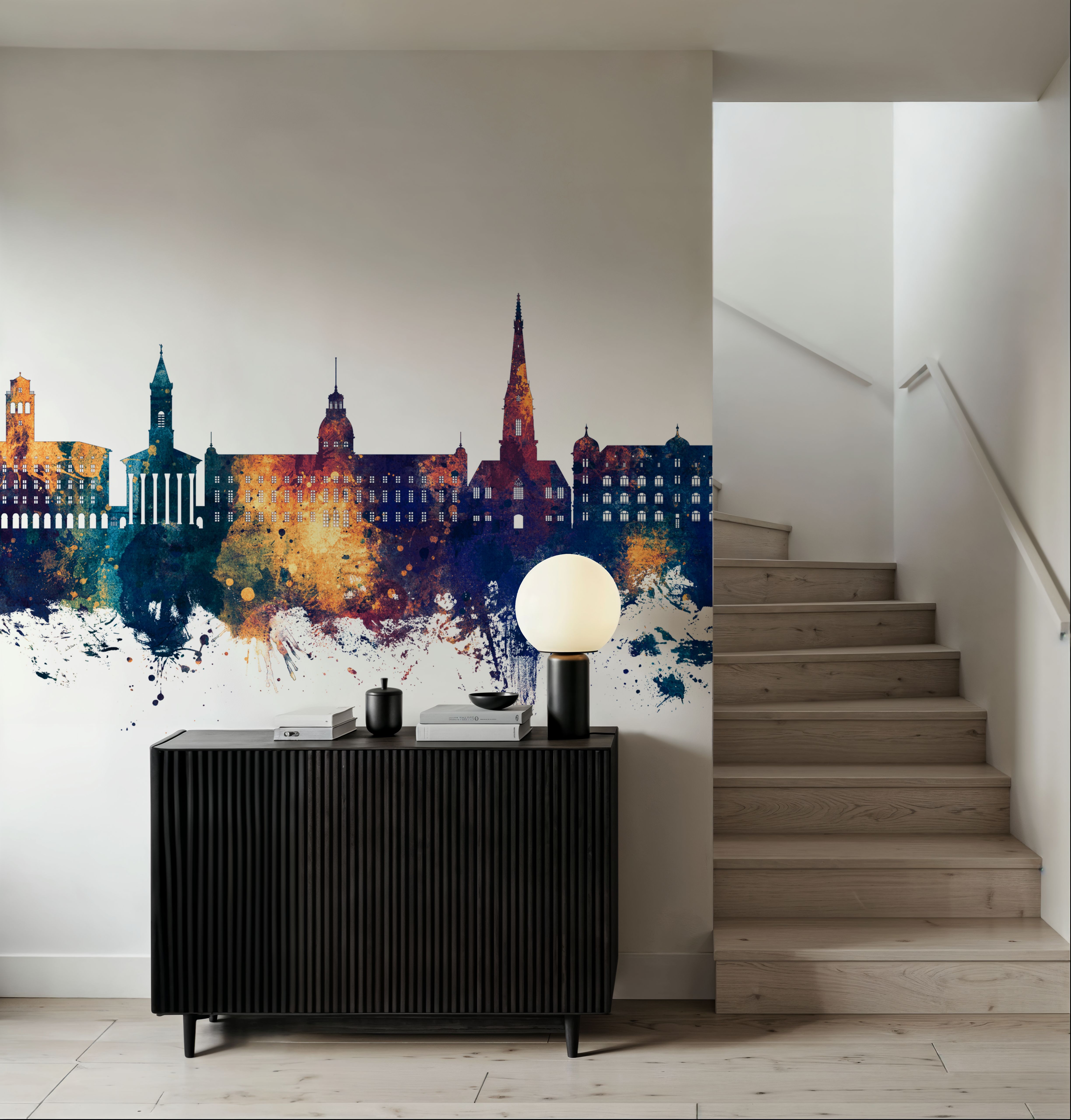 Karlsruhe Germany Skyline Blue & Bronze