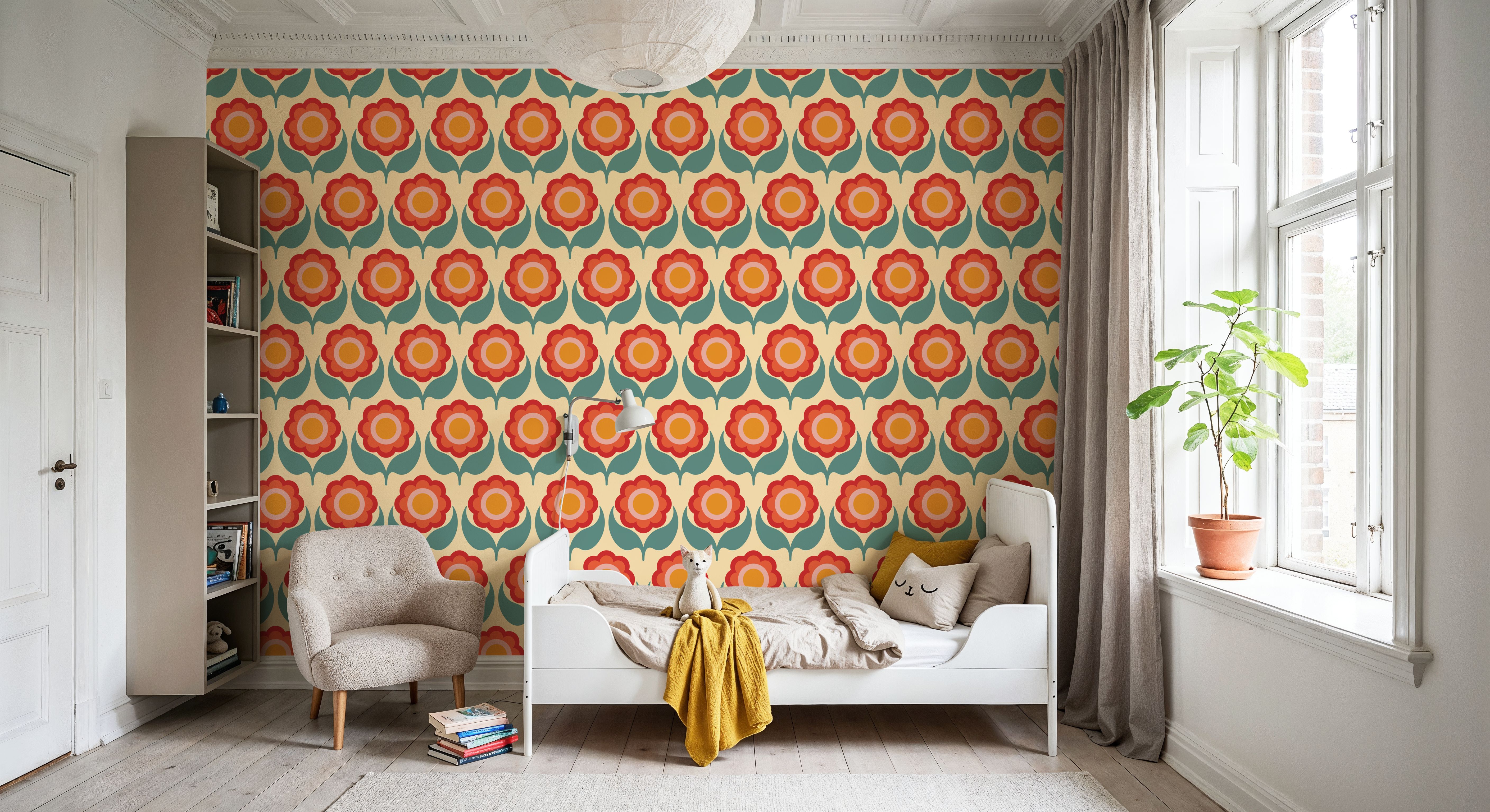 70's Fun Flowers, Bright