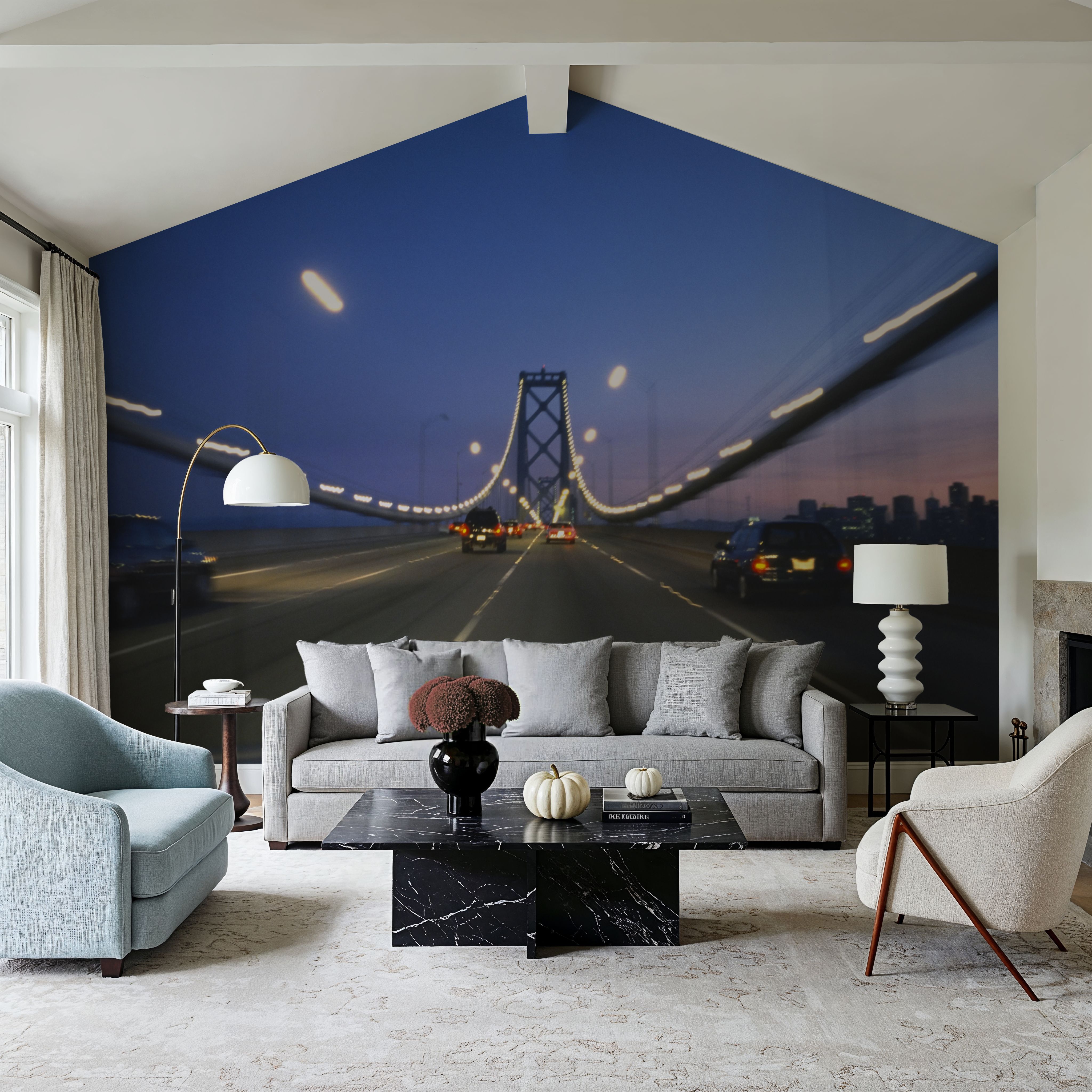 Twilight Bridge Crossing