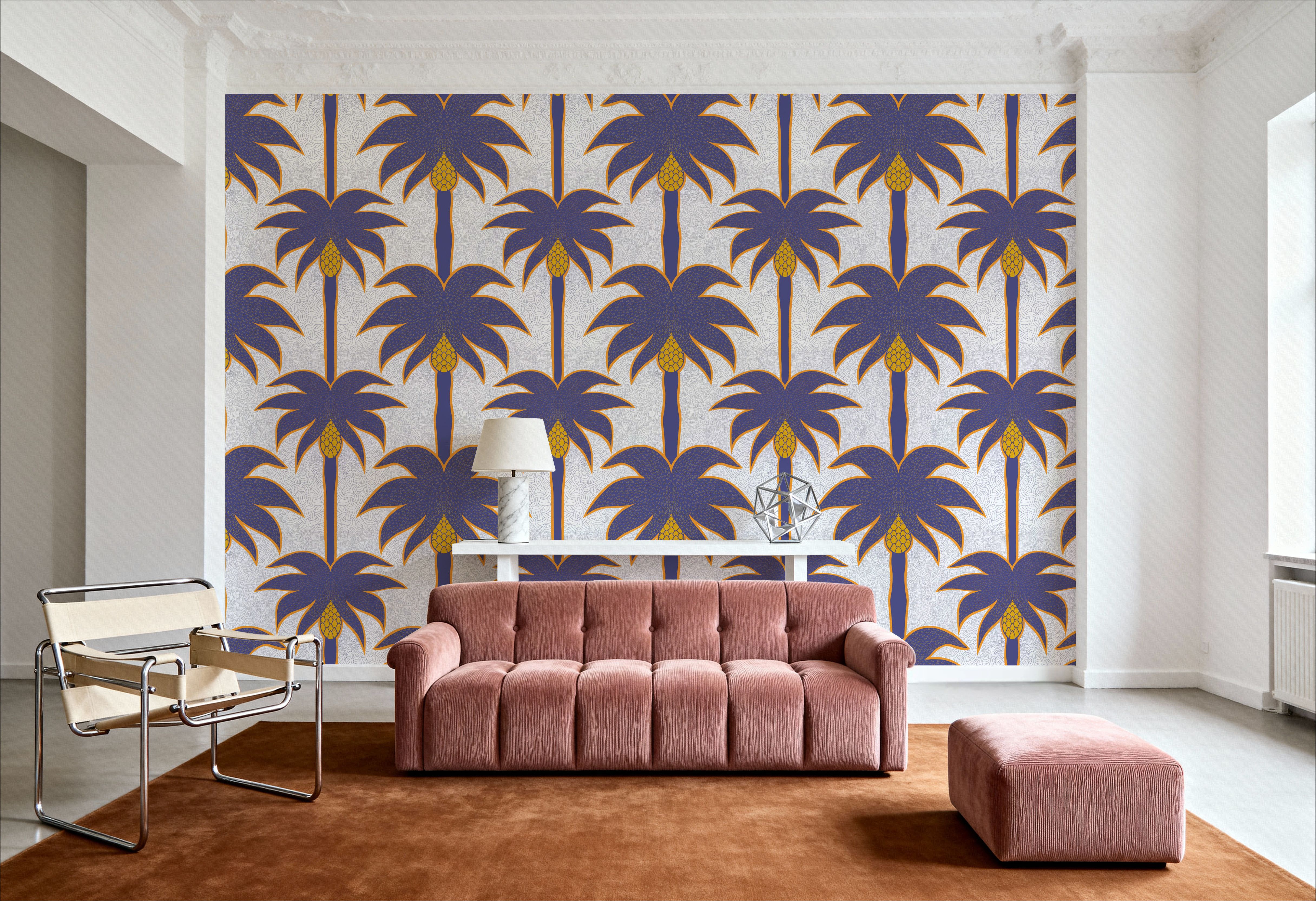 Graphic Palms, Violet