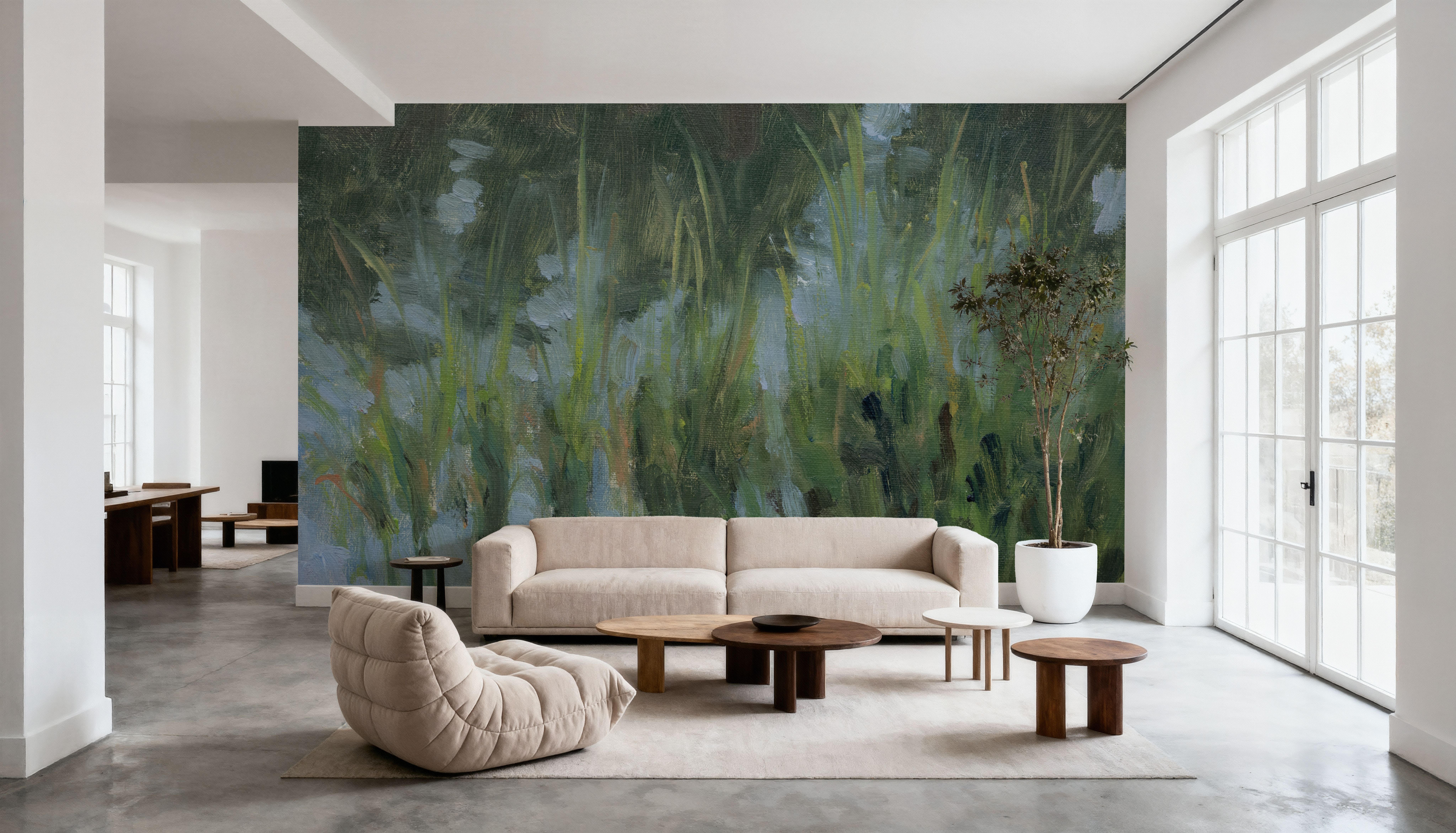 Marsh Reeds Reflecting