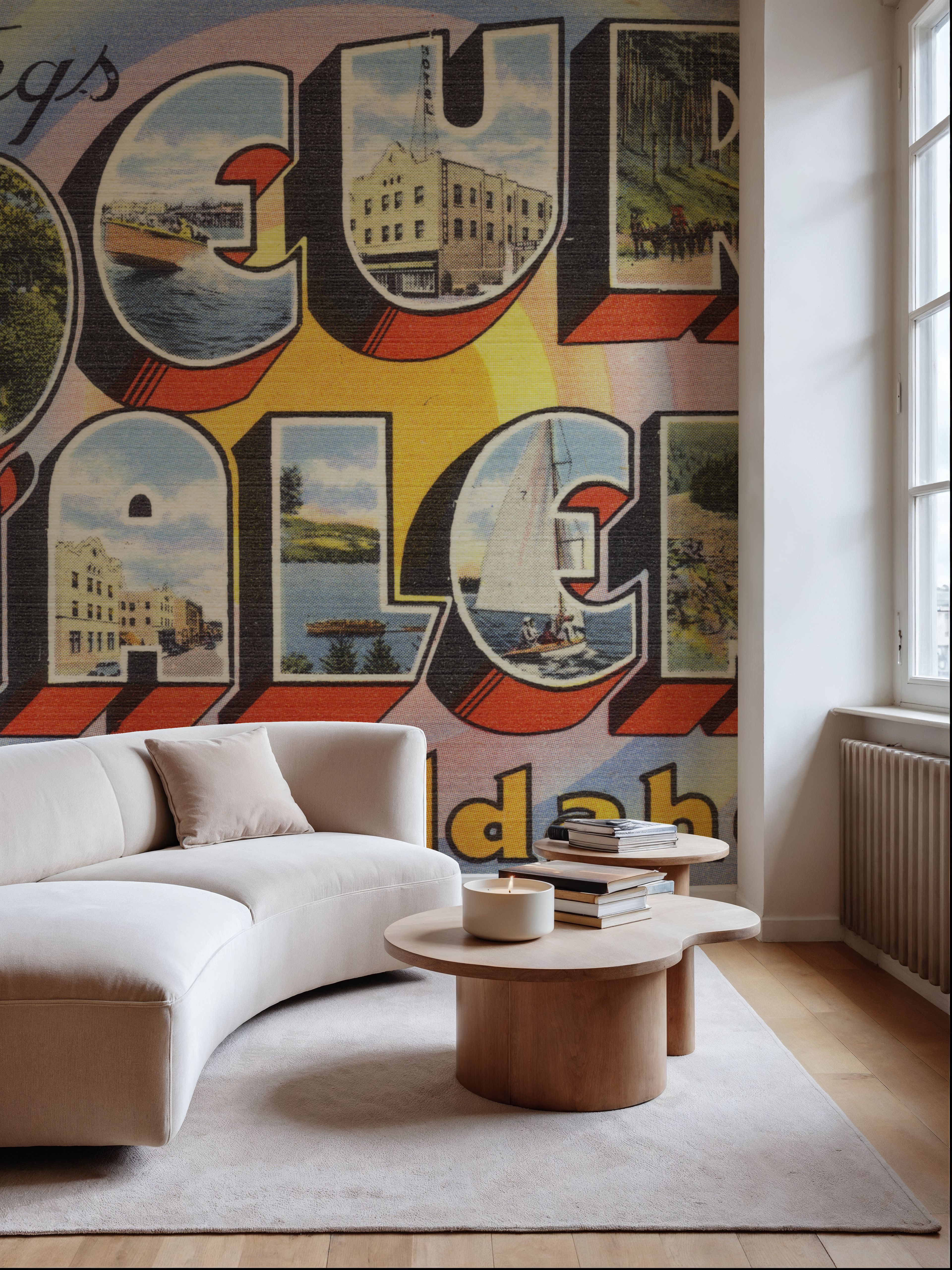 Greetings from Coeur d'Alene - Screenprint Postcard