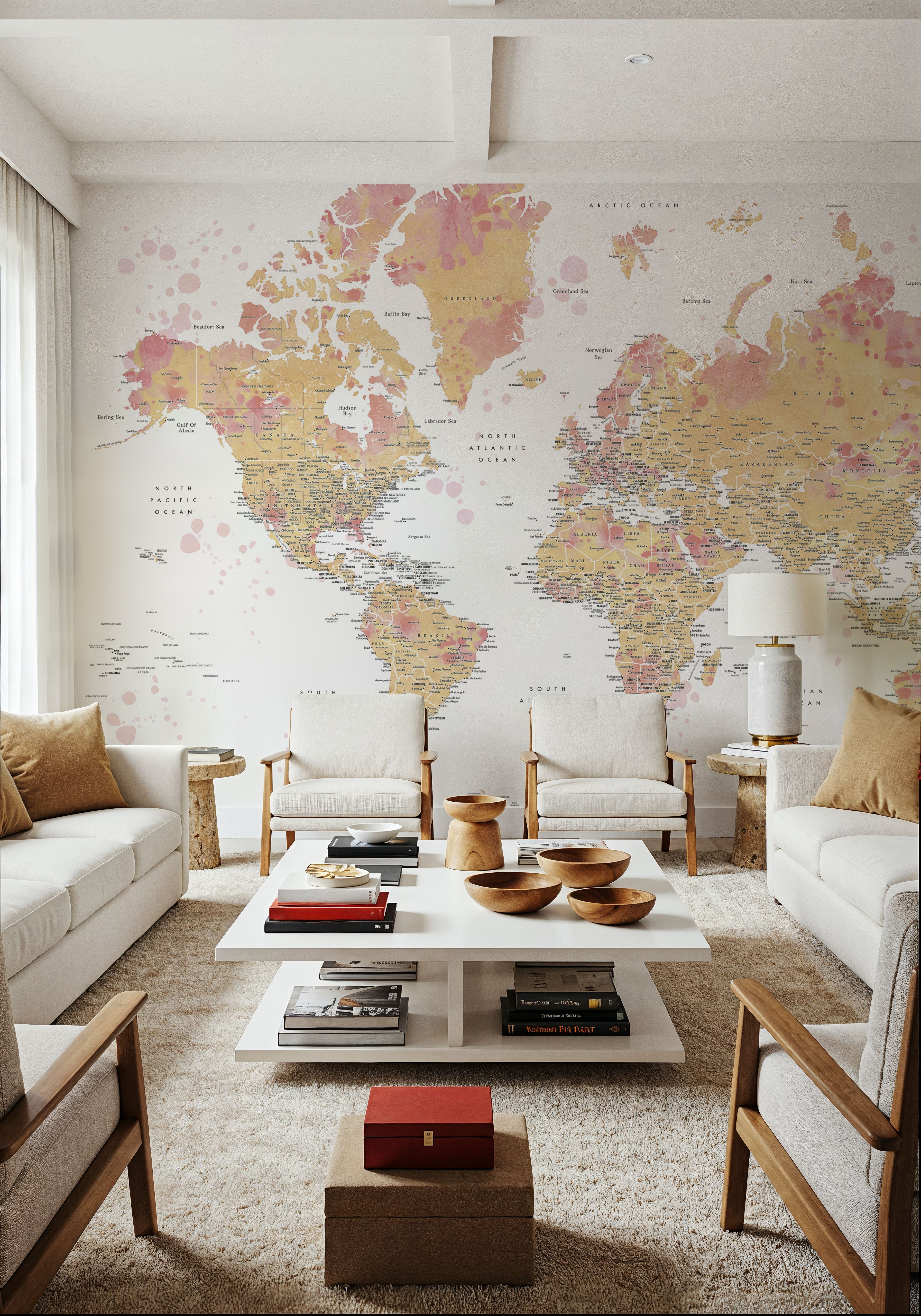 World Map Cities - Amanda