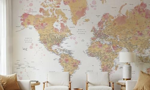 World Map Cities - Amanda