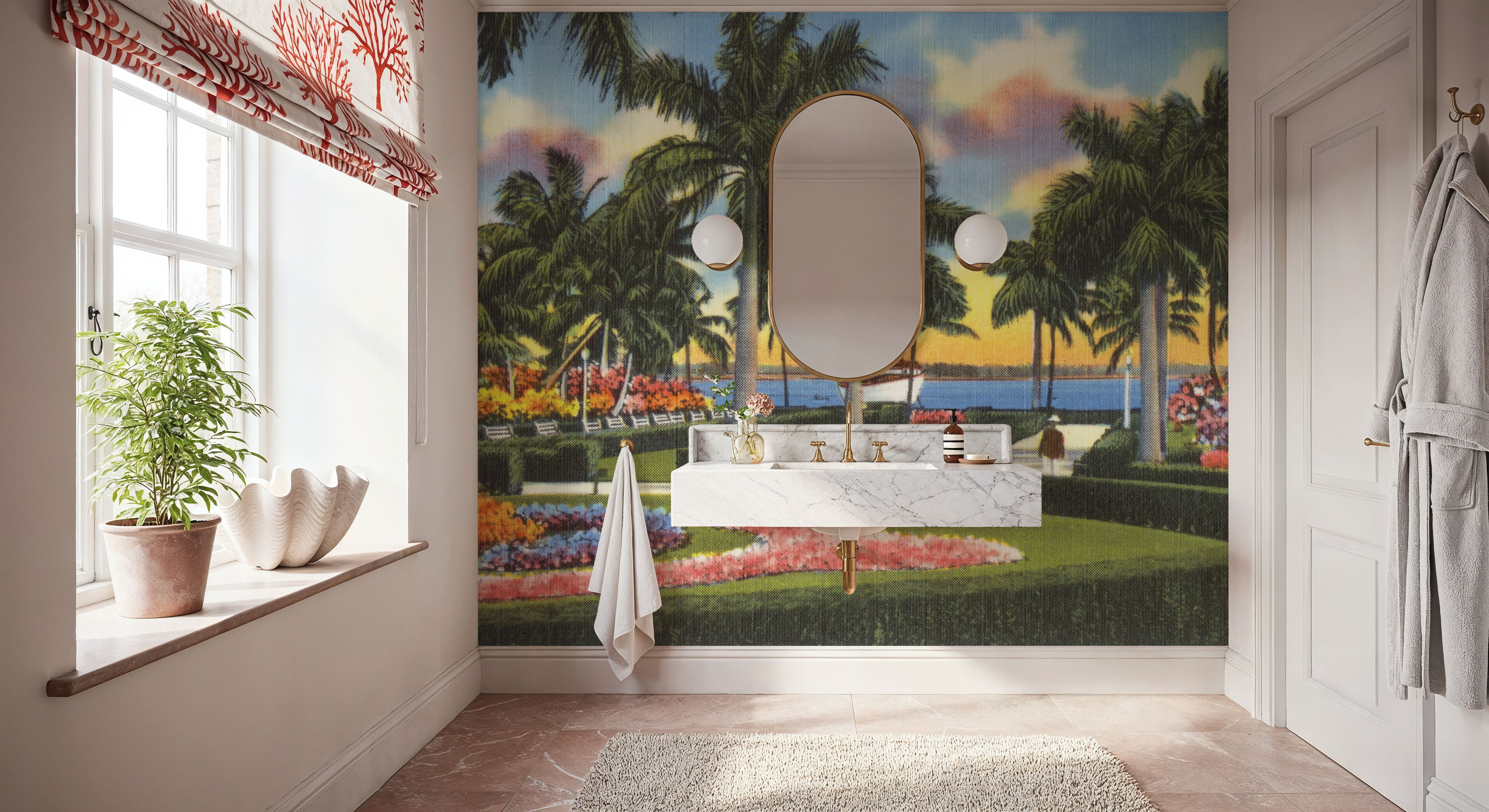 Florida Park - Screenprint Postcard, Tapeten