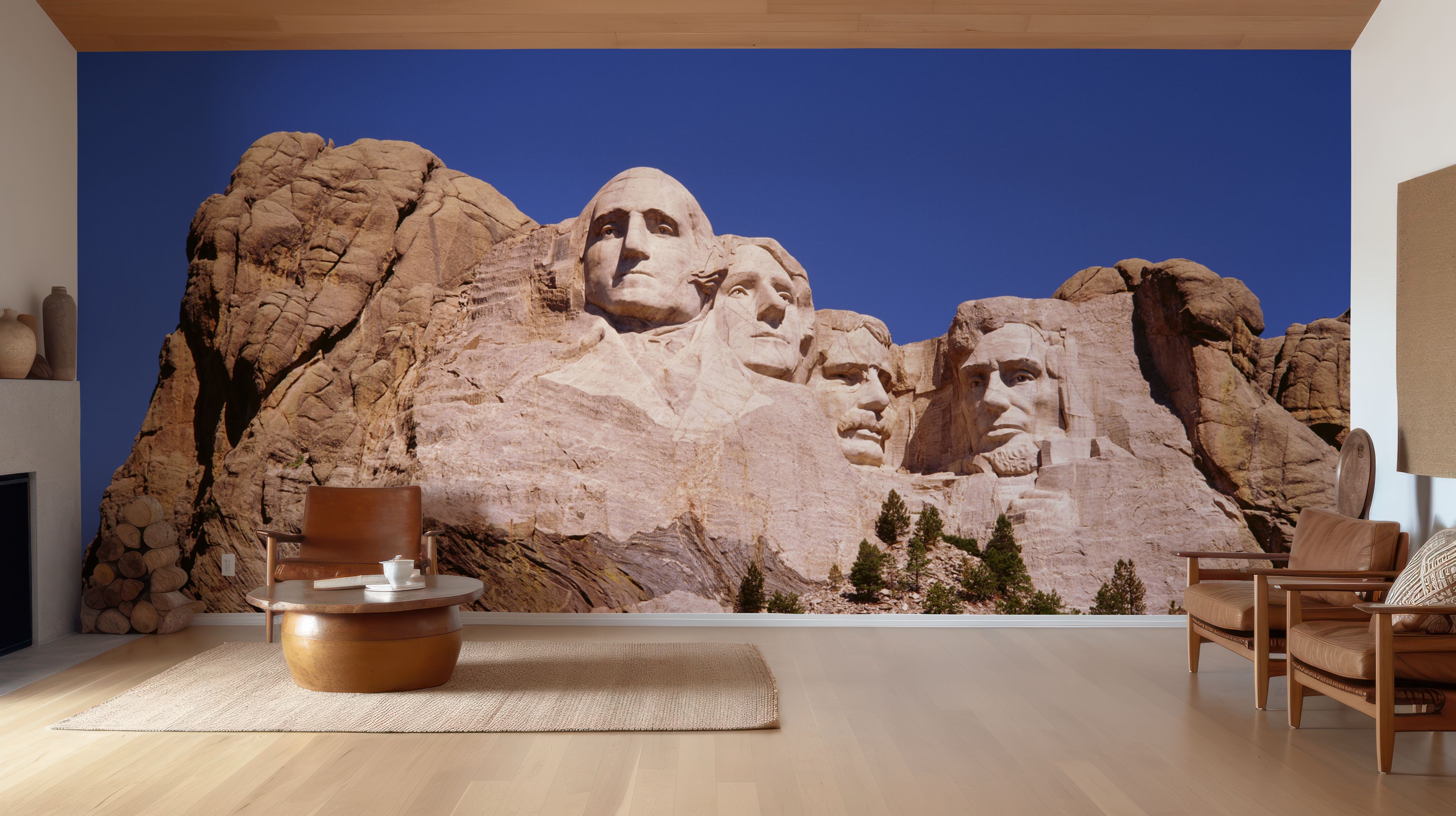 Mount Rushmore Flyover Mountains Wall outlets Art Canvas - MWA-116