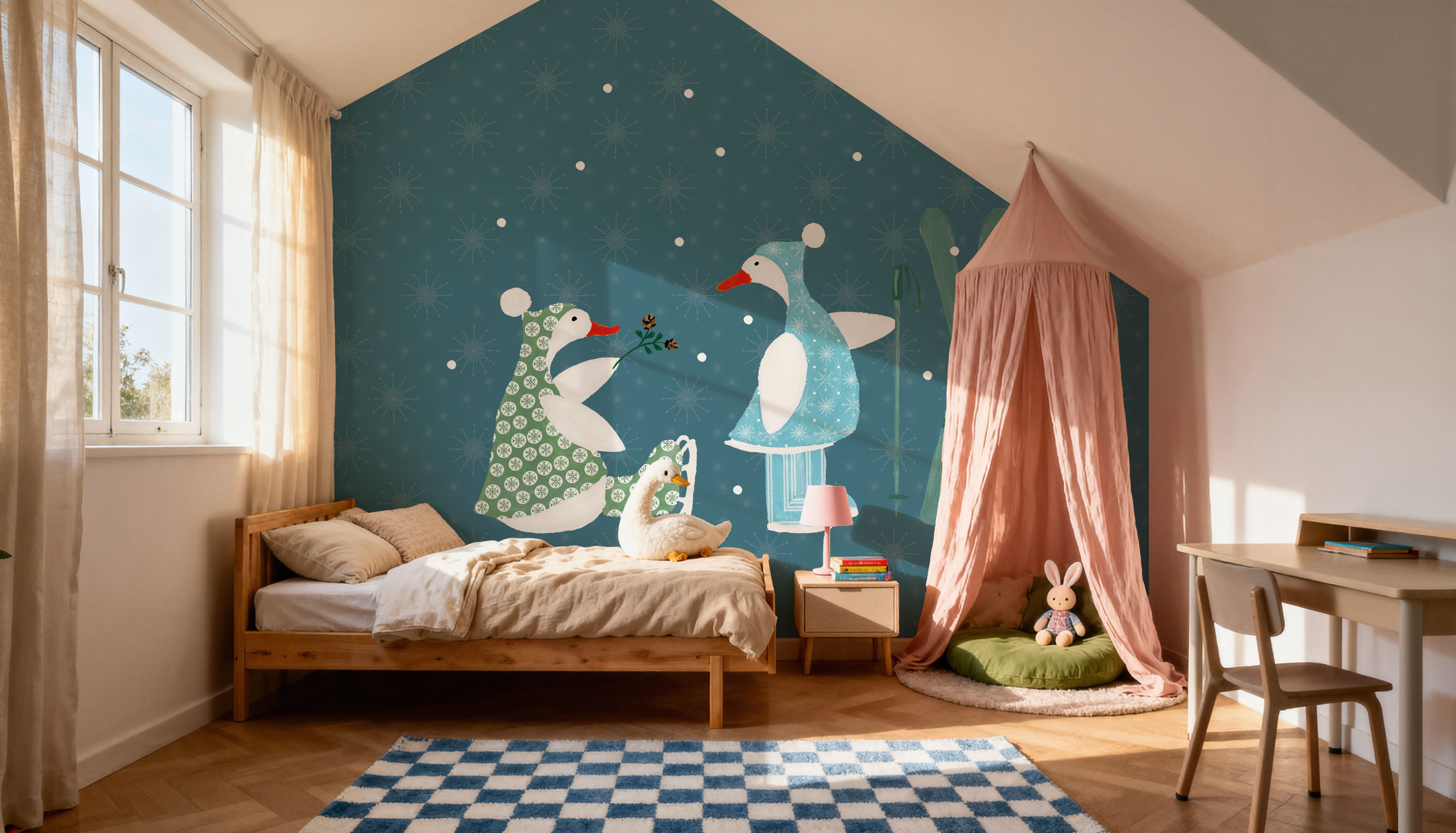 Ducks in the Snow VII