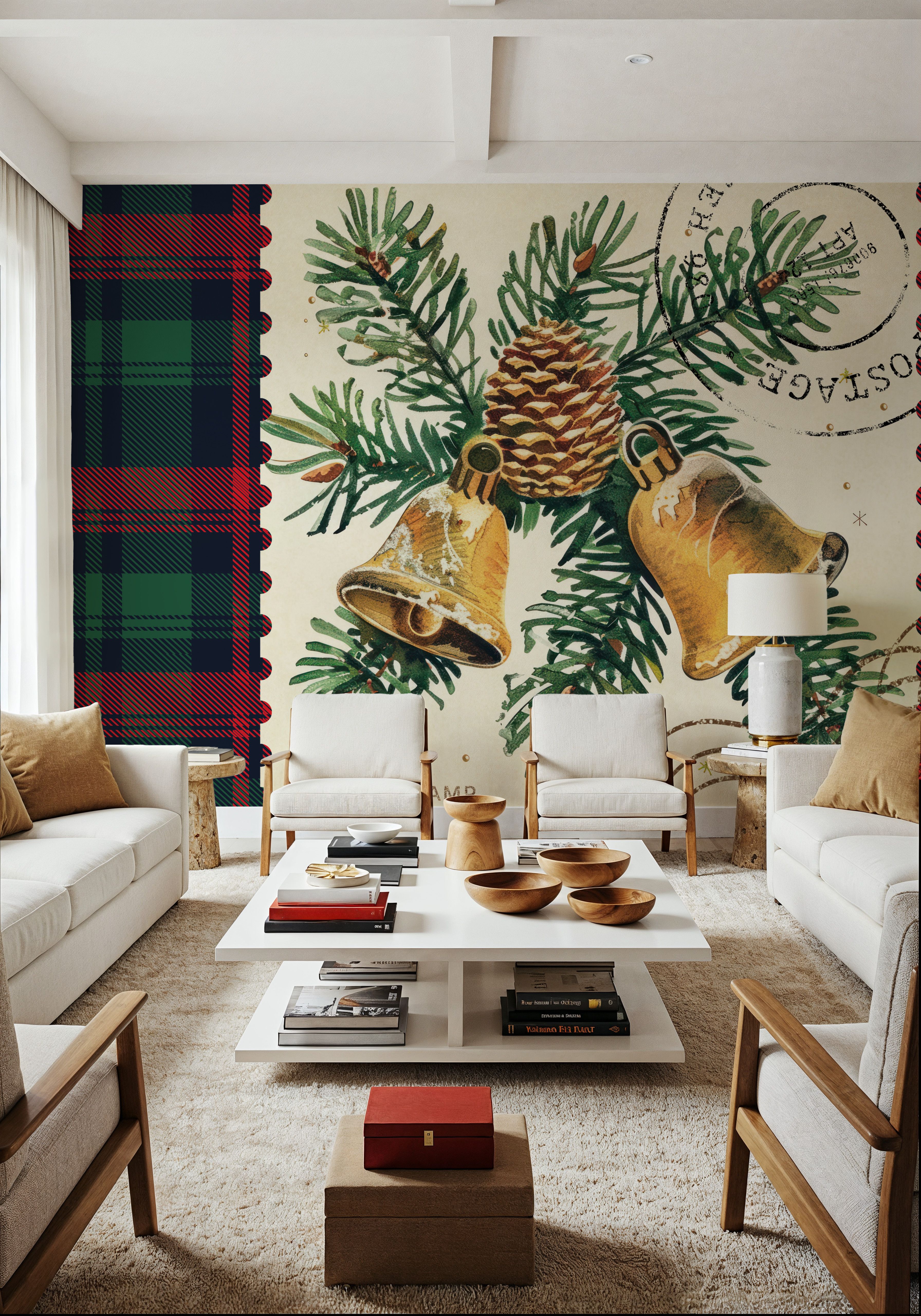 Plaid Christmas Stamp I