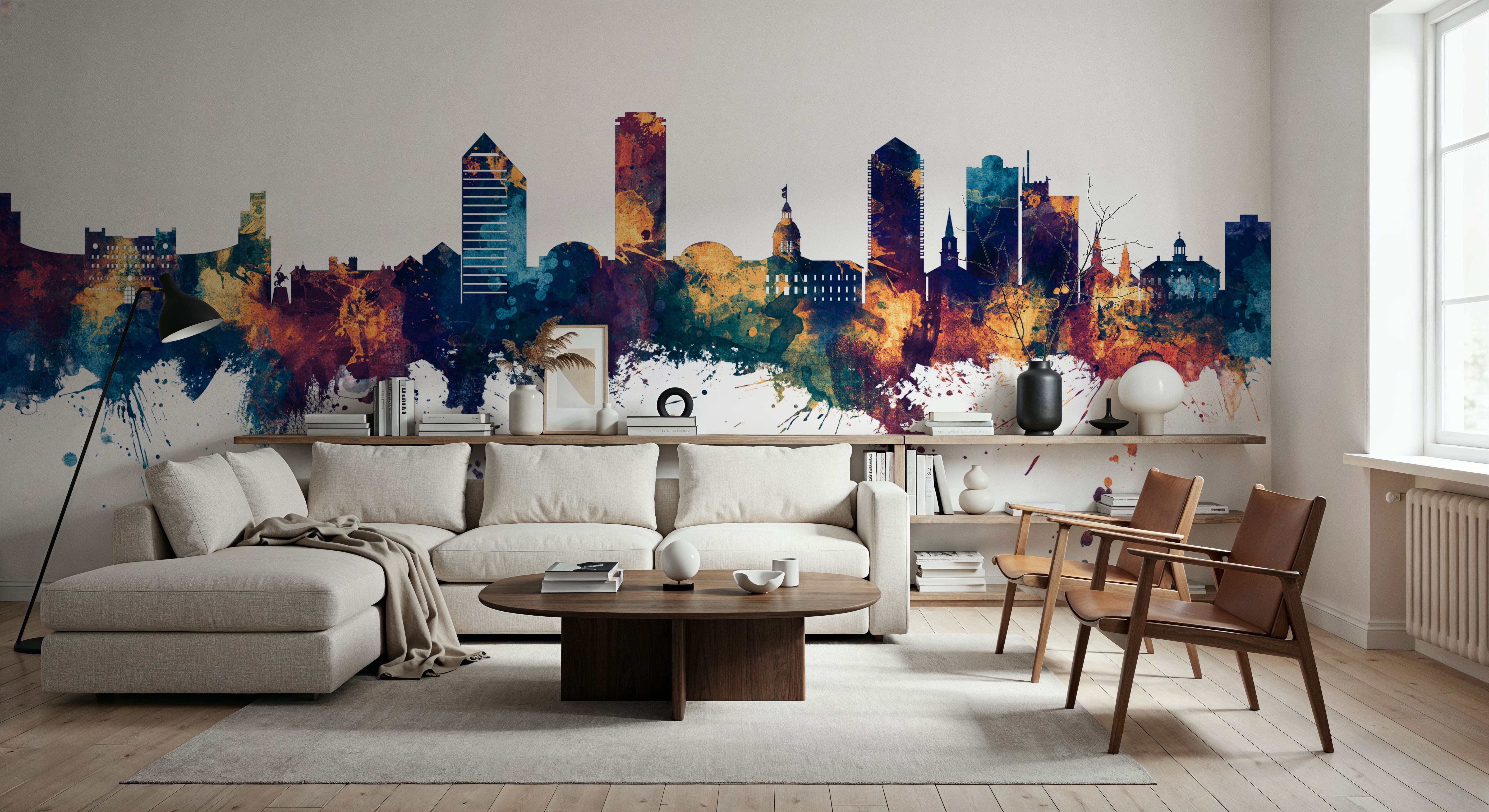 Tallahassee Florida Skyline Blue & Bronze