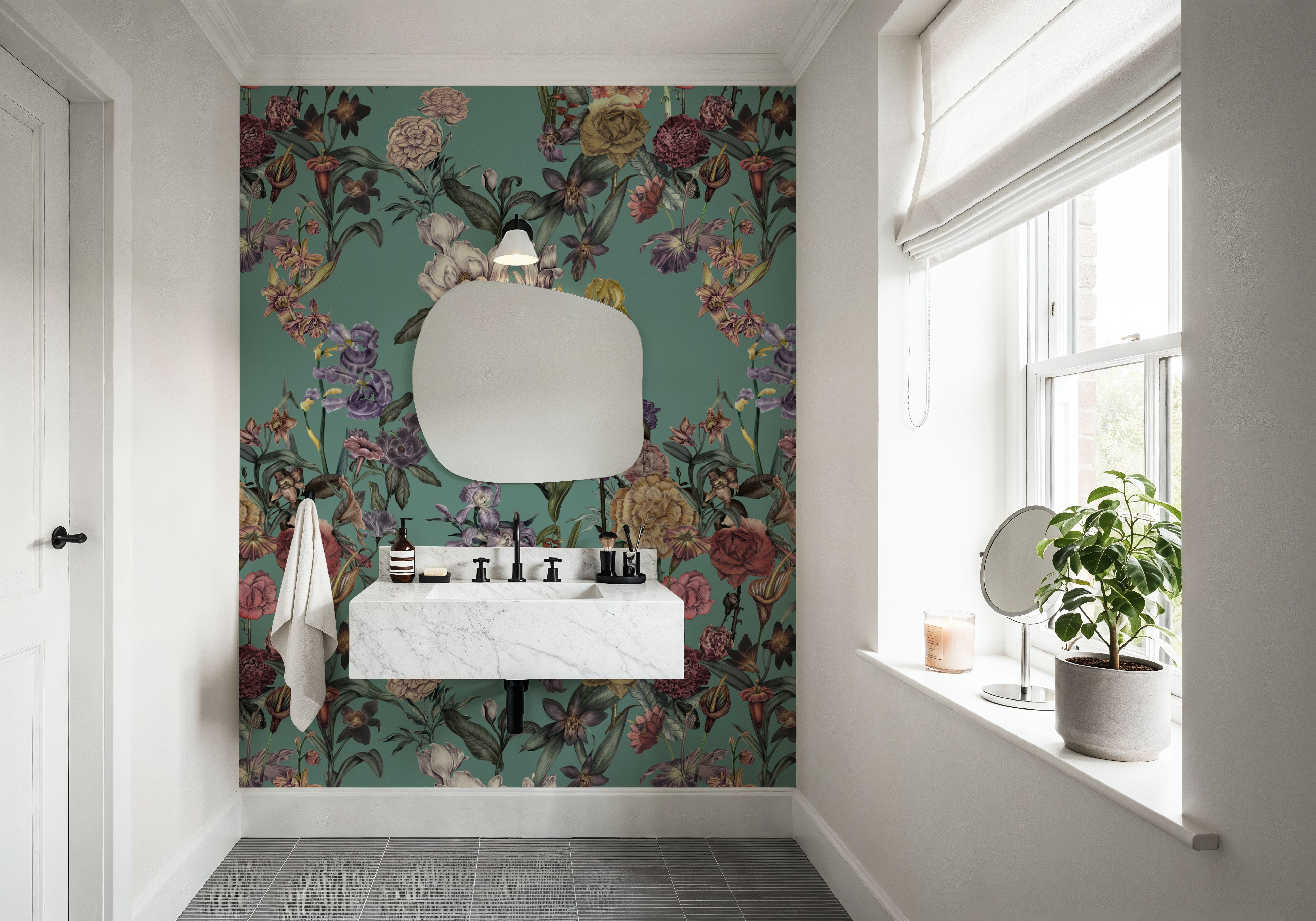 Floral Gaze, Turquoise