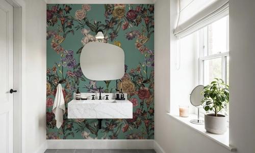 Floral Gaze, Turquoise