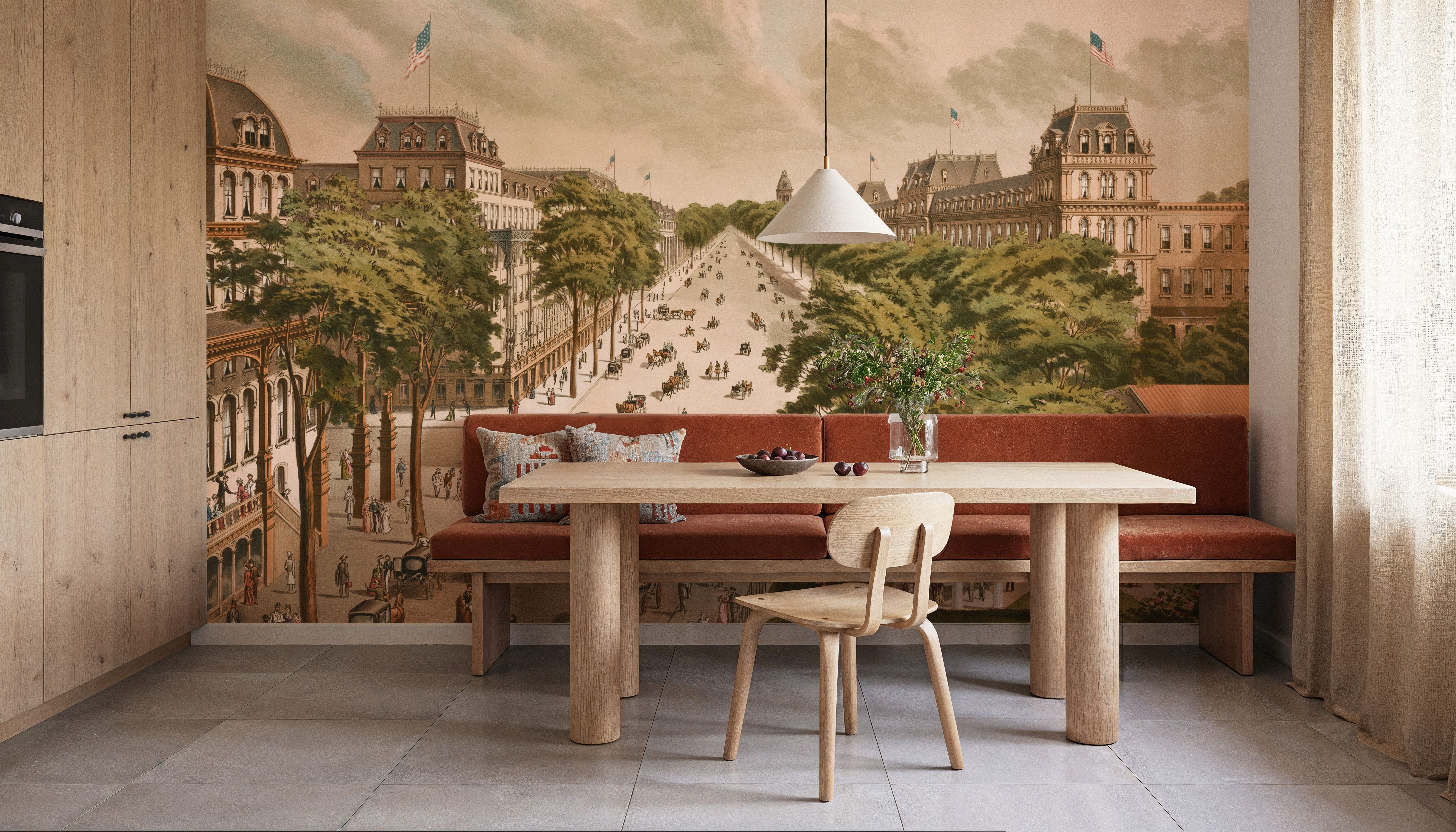 Vintage Saratoga Springs, New York, Wallpaper