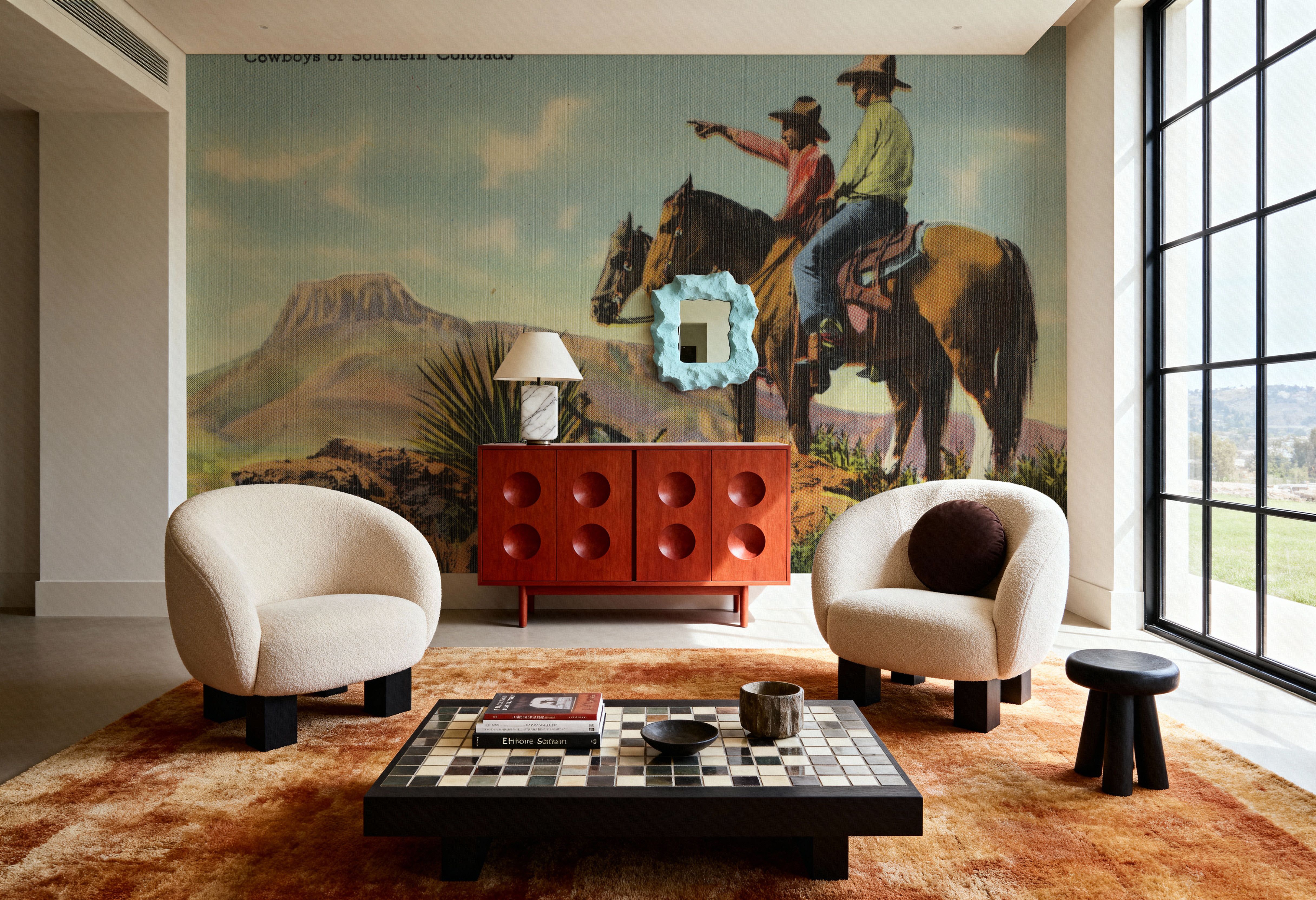 Greetings from Colorado Cowboys - Screenprint Postcard