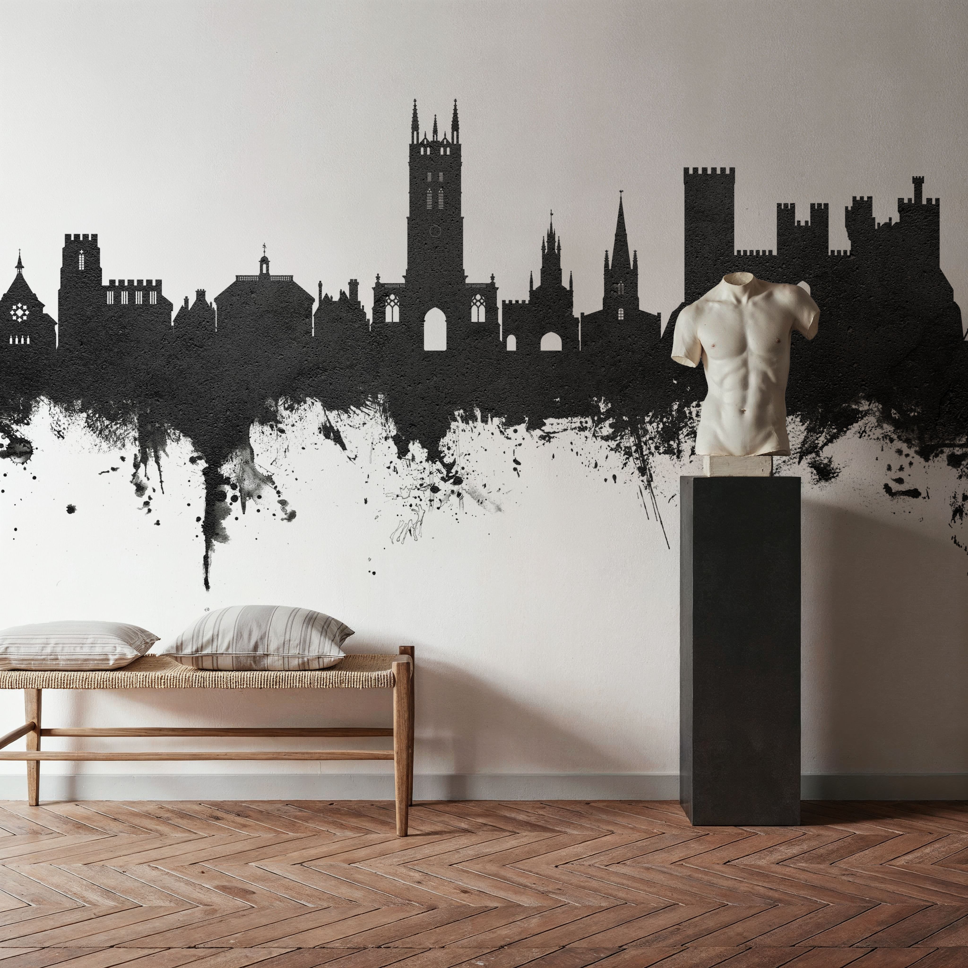 Warwick England Skyline Black & White