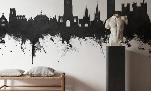 Warwick England Skyline Black & White