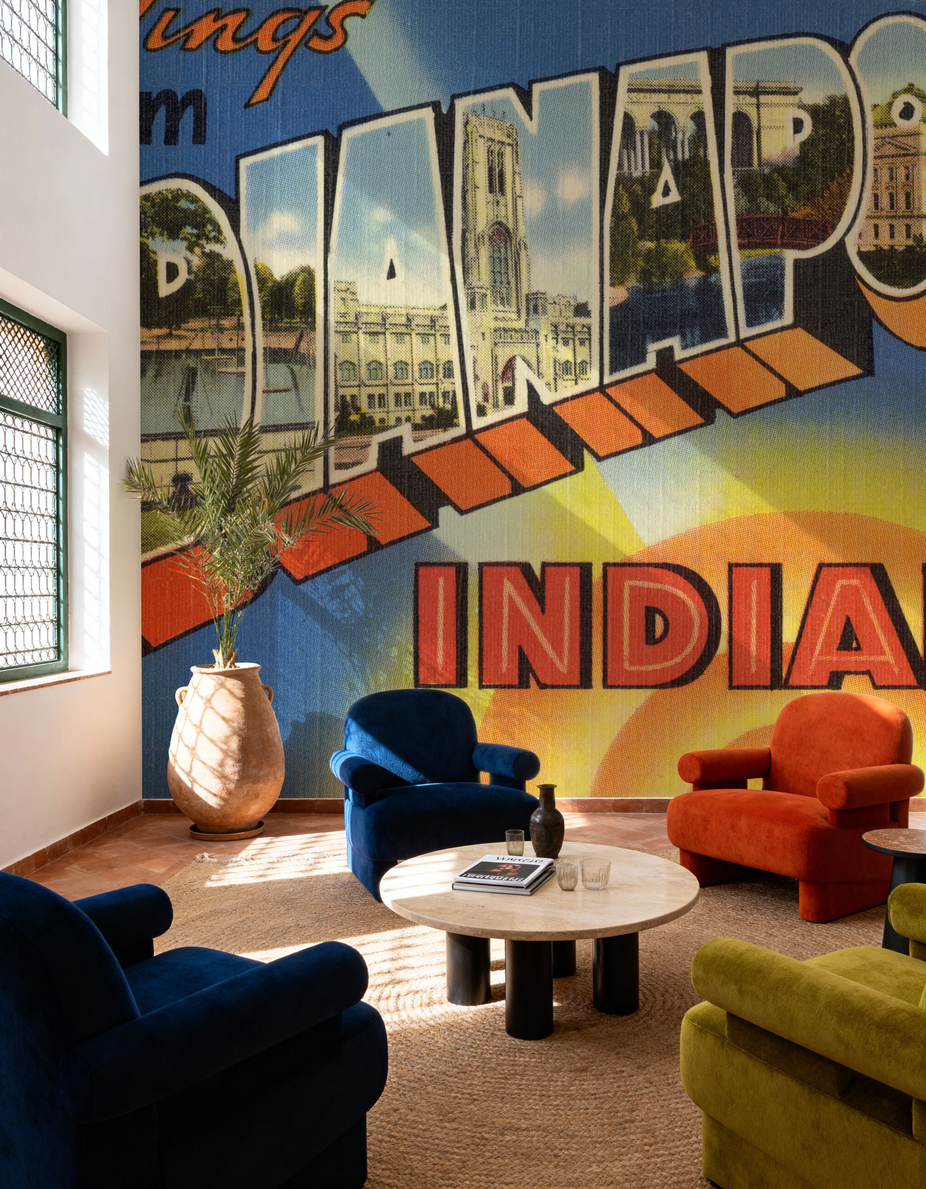 Greetings from Indianapolis - Screenprint Postcard