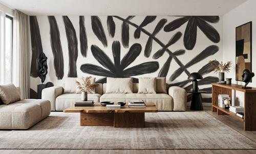 Fern and Flower Black