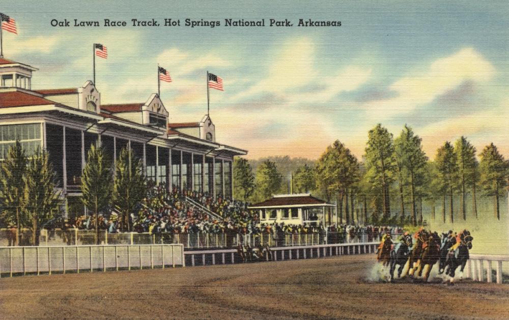 Greetings from the Race Track - Screenprint Postcard