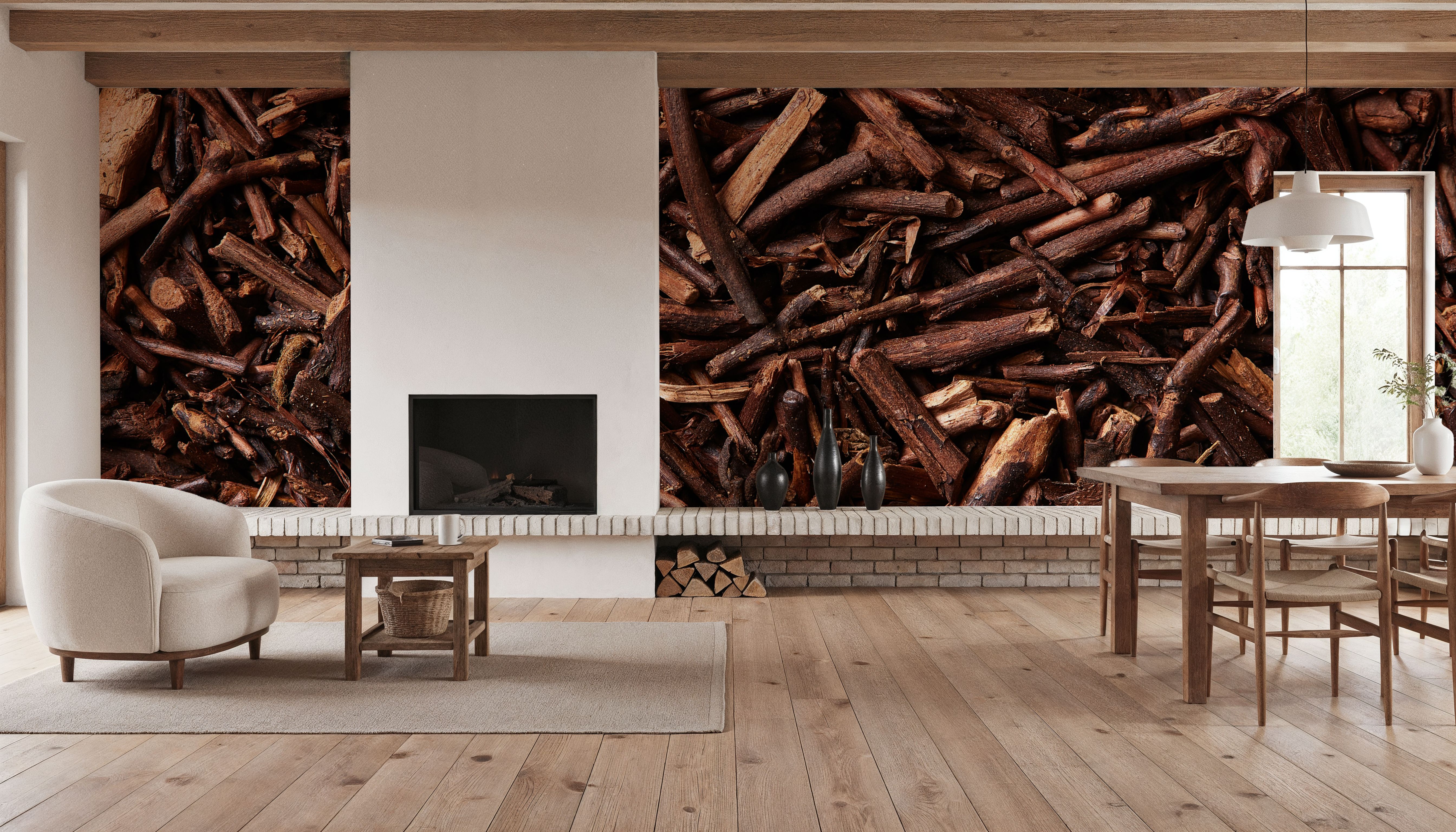 Rustic Kindling, Wallpaper