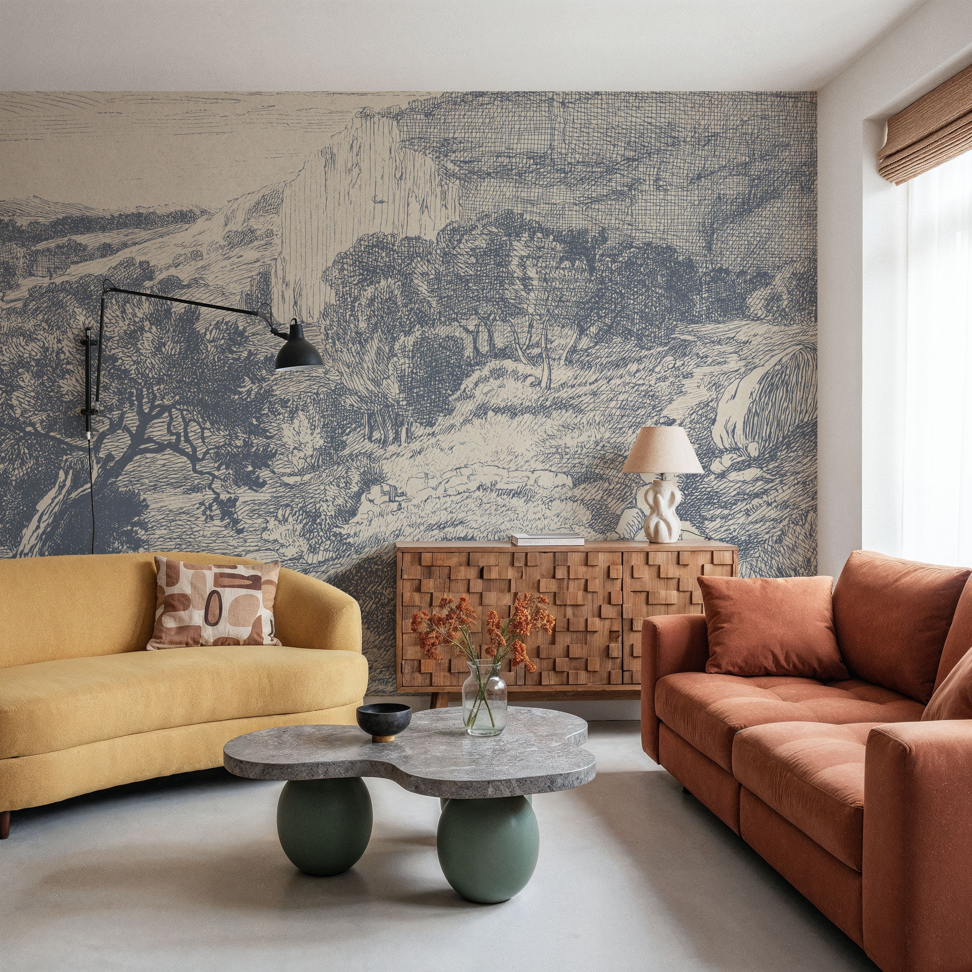 French Pastoral Etching I