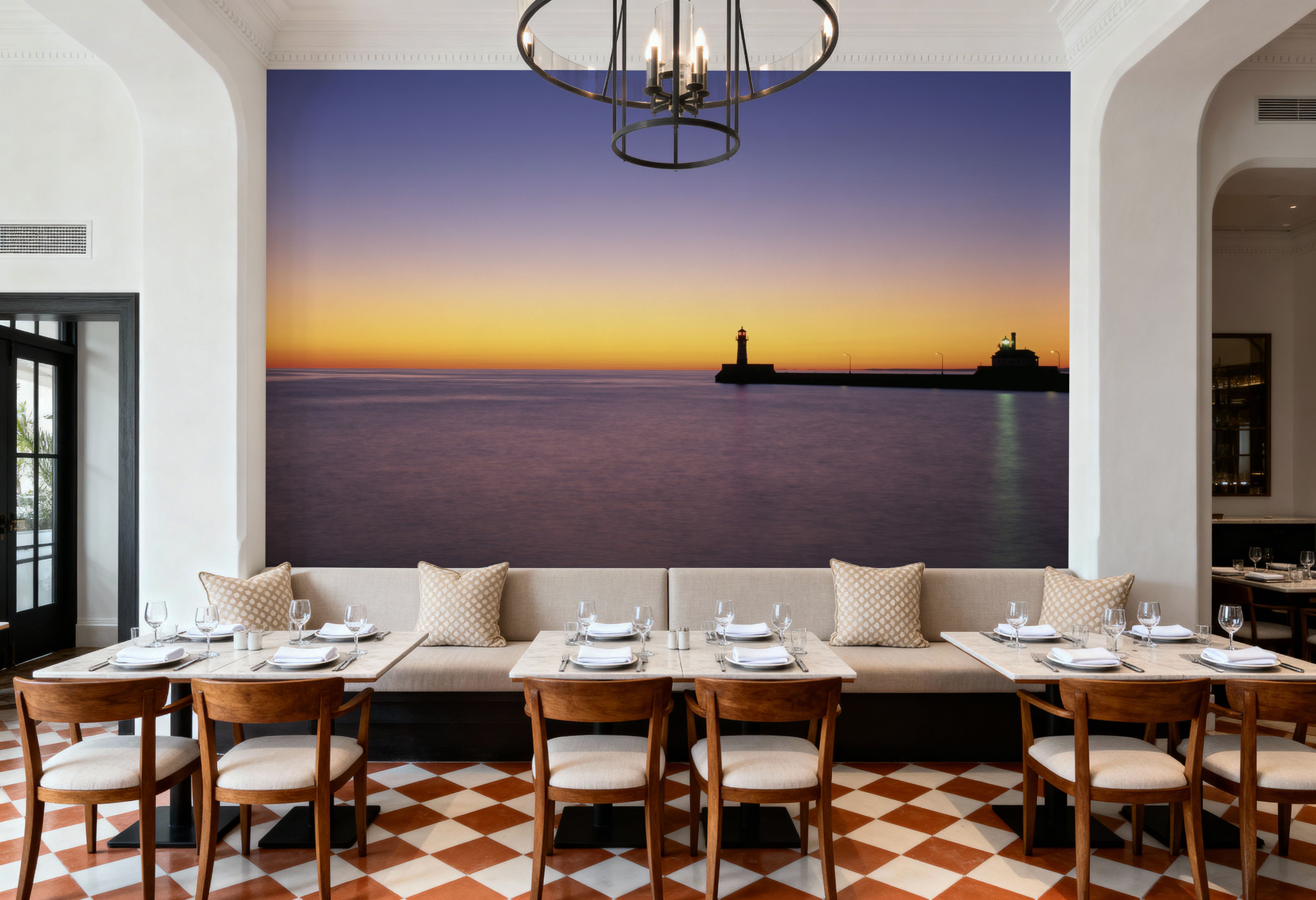 Harbor Sunset Glow, Carte da parati