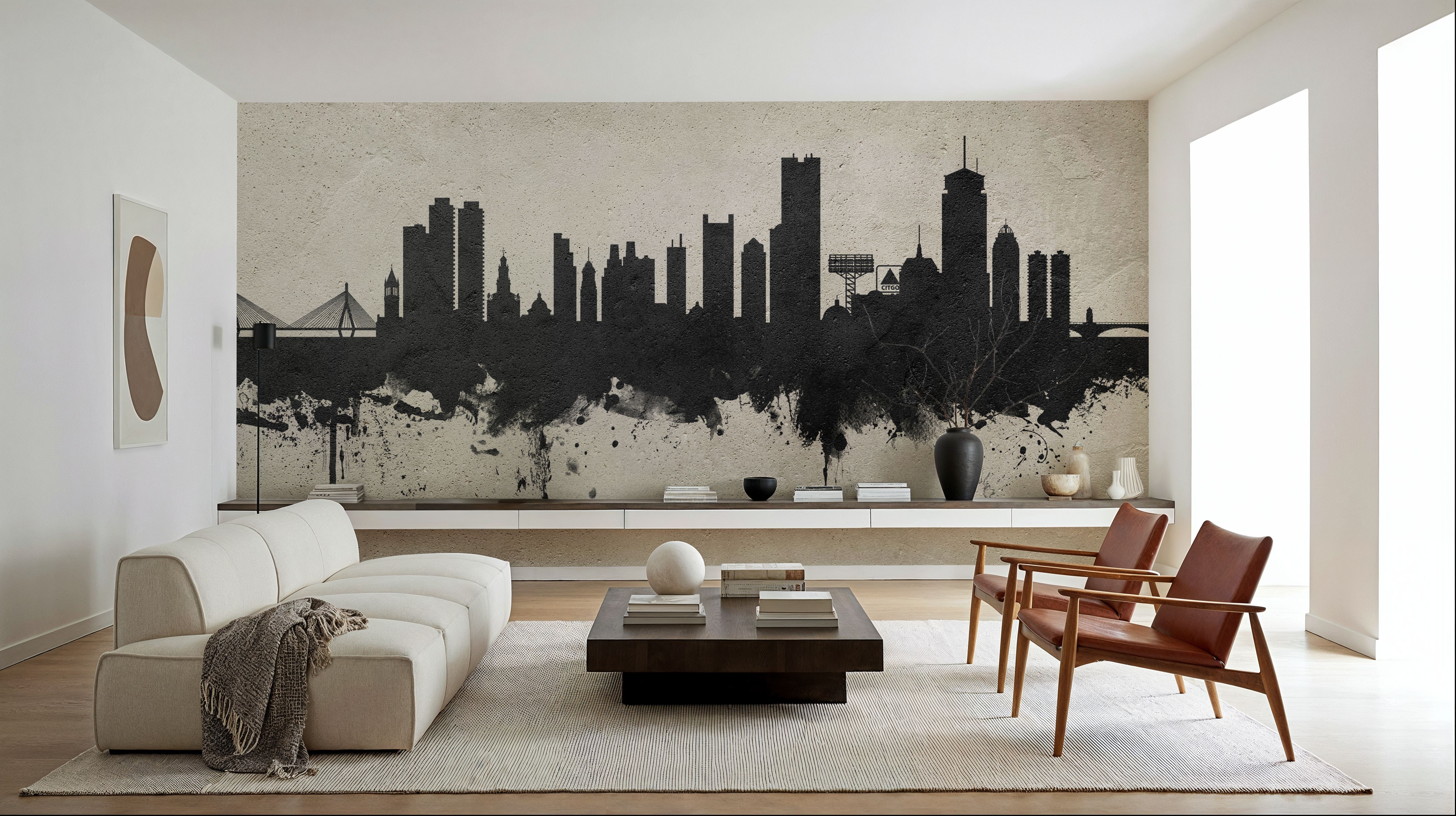 Boston Massachusettes Skyline Concrete