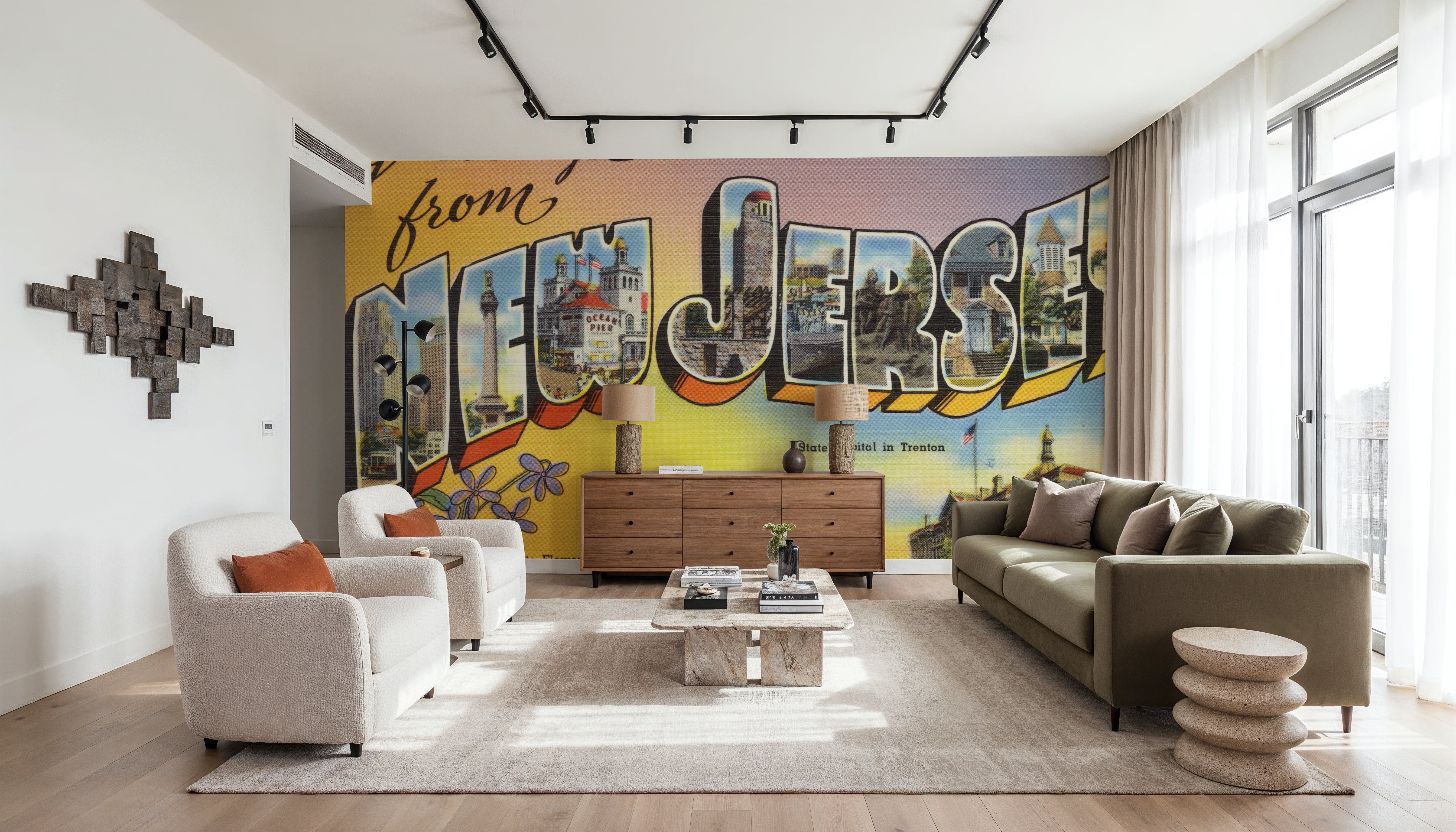 Greetings from New Jersey - Screenprint Postcard