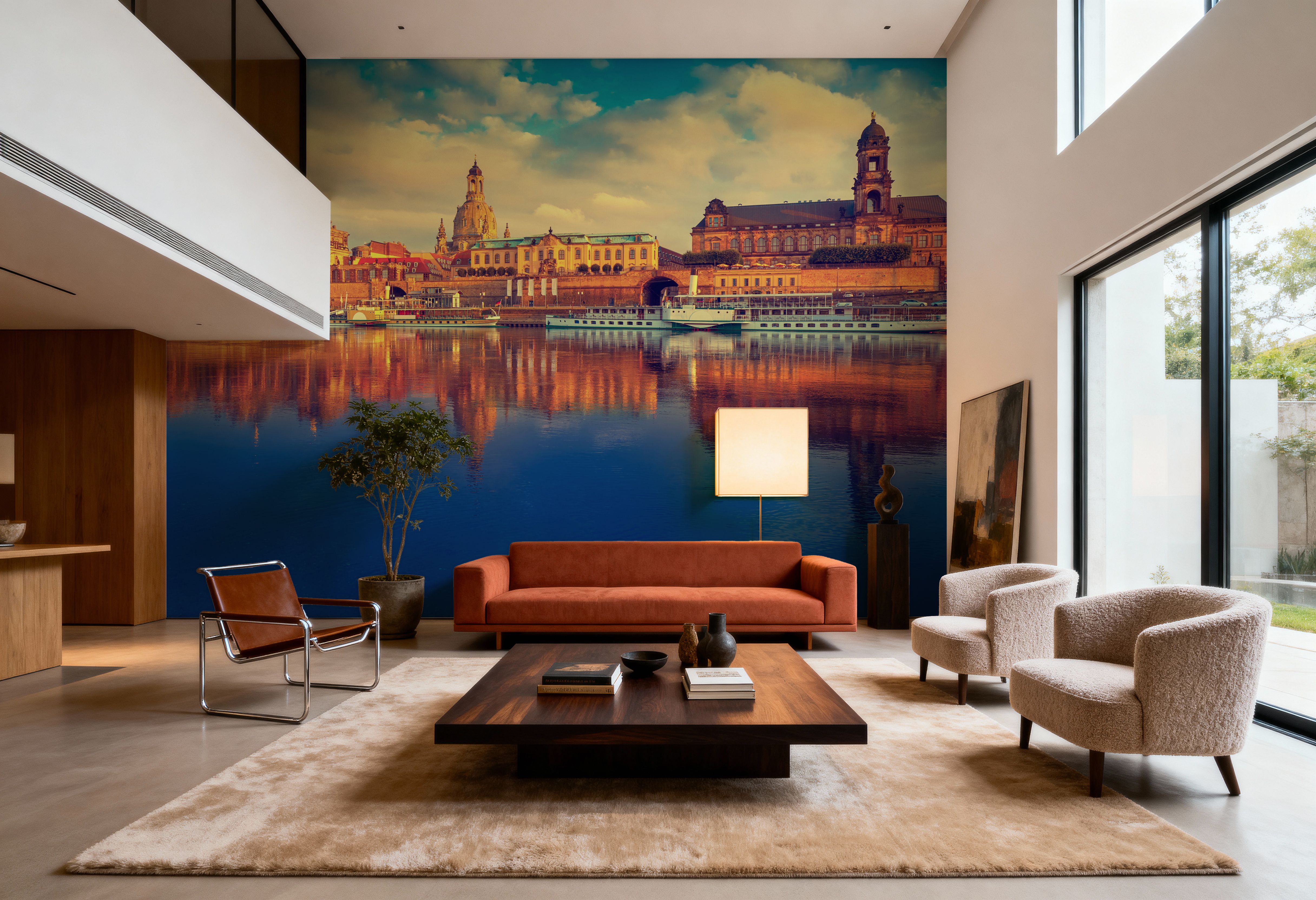 Dresden Reflecion in Elbe River