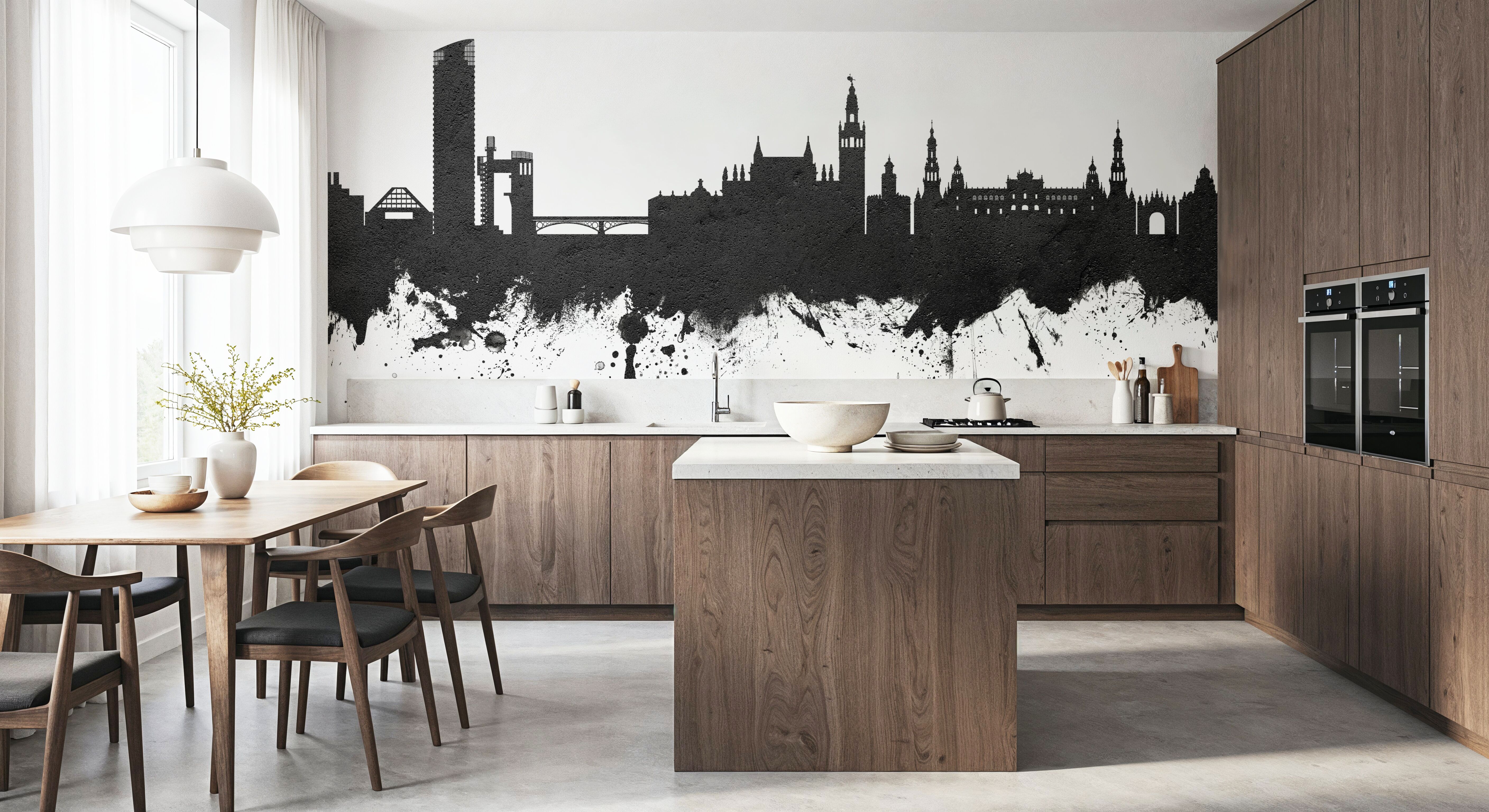 Sevilla Skyline Black & White