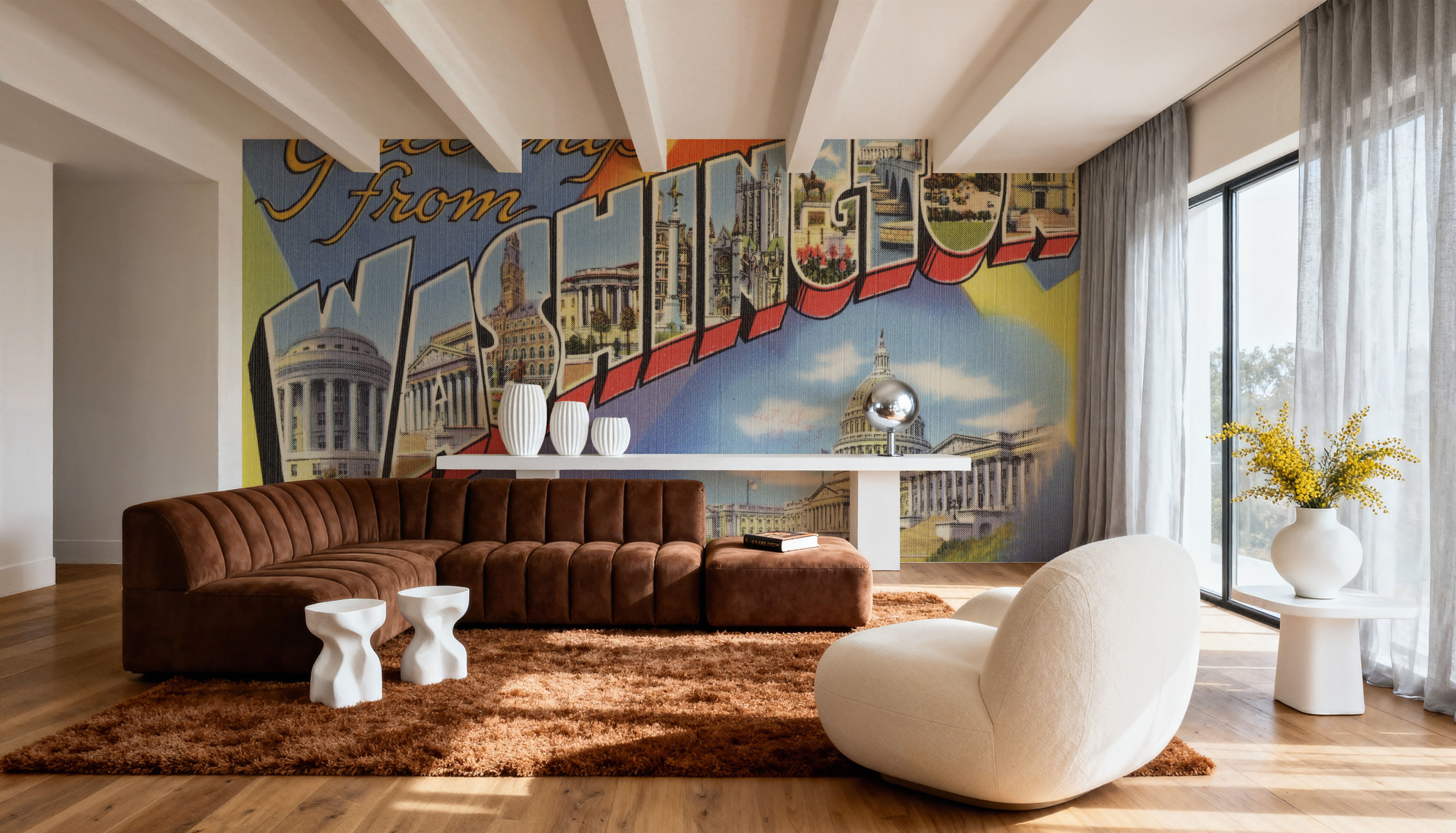 Greetings from Washington - Screenprint Postcard