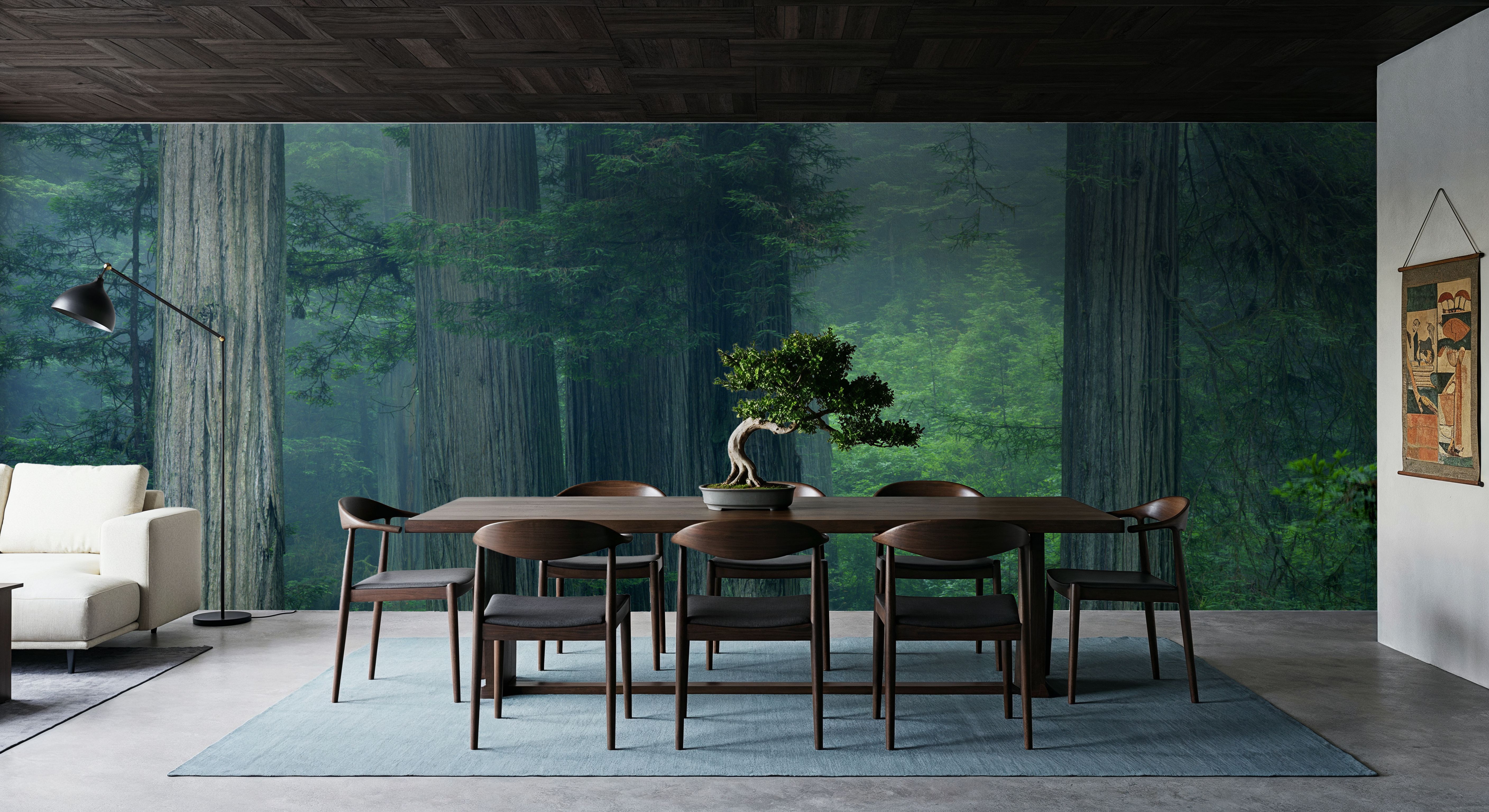 Misty Woodland Heights, Behang