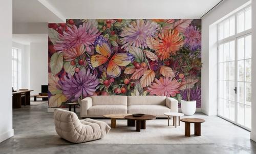 Butterfly and Dahlia