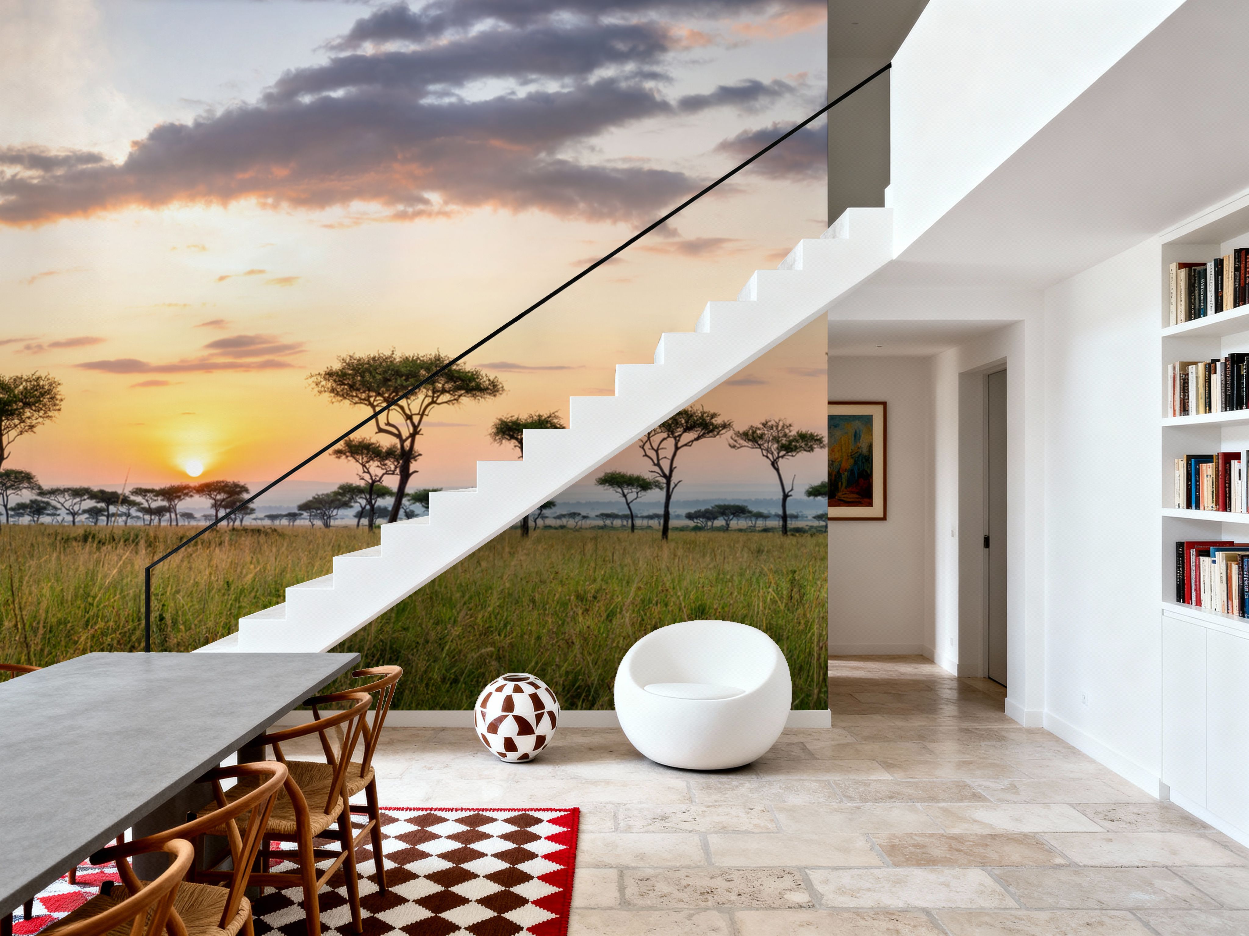 Acacia Trees Sunrise, Wallpaper