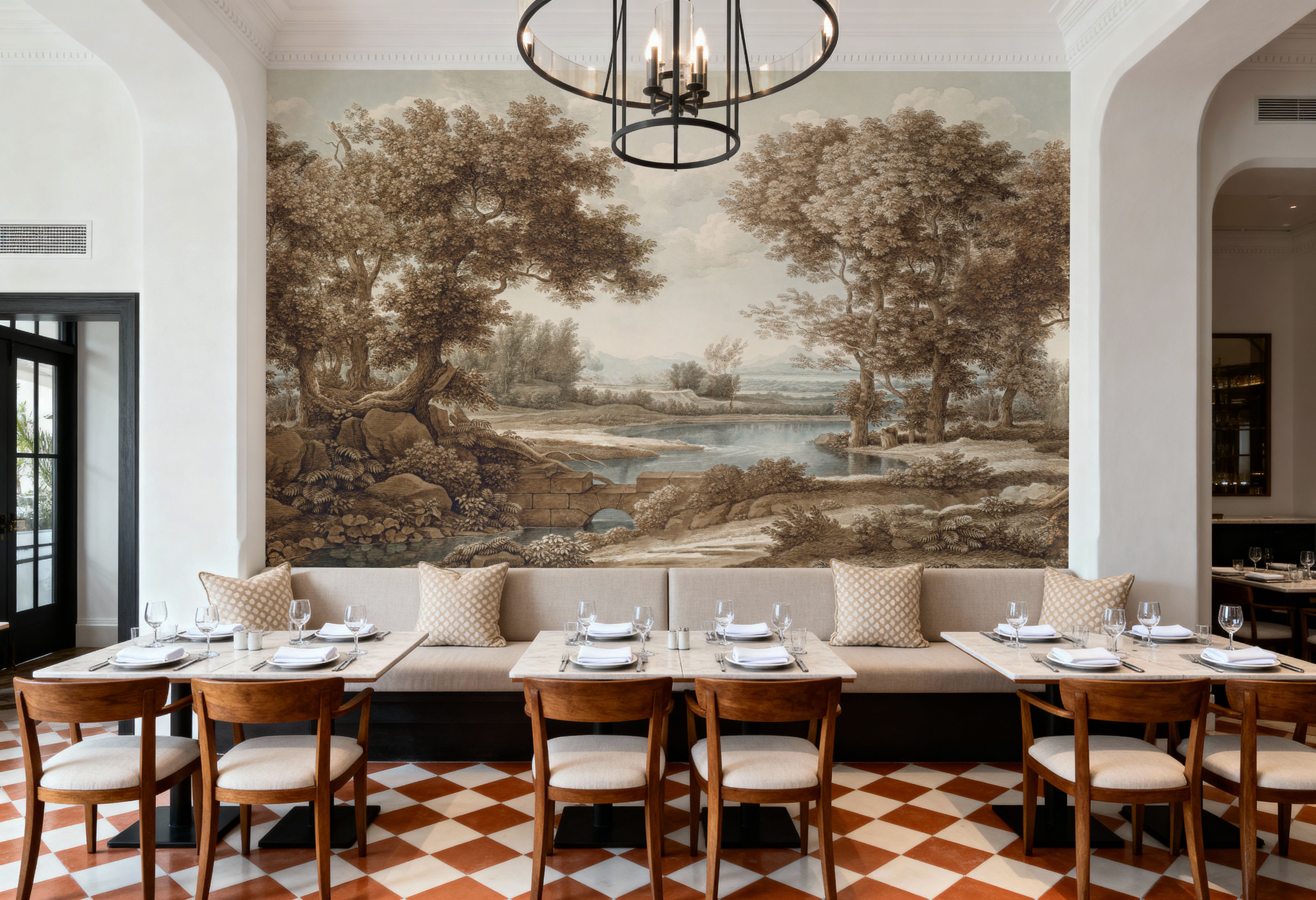 Riverbank Oak Landscape, Earth