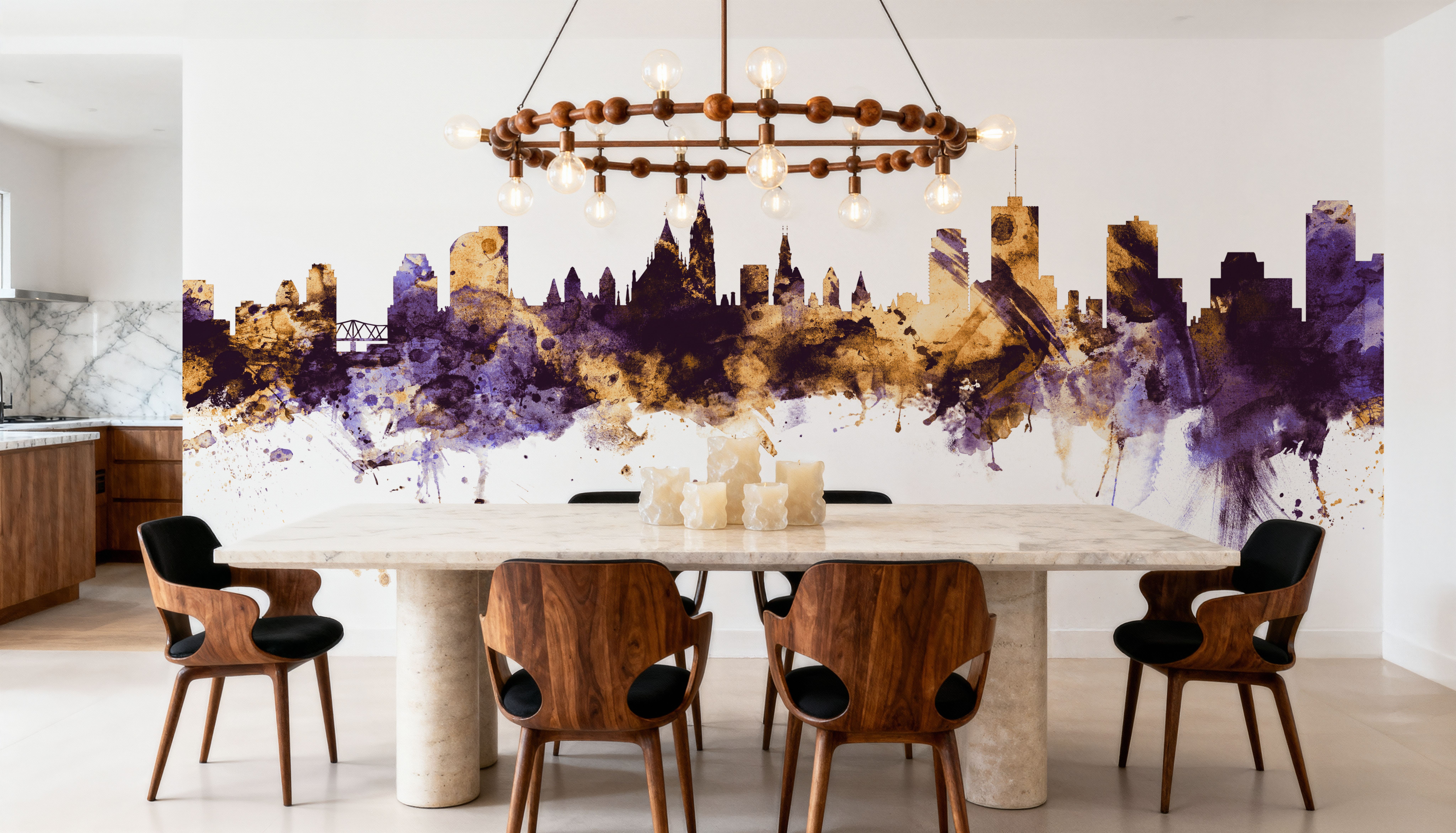Ottowa Canada Skyline Purple & Gold