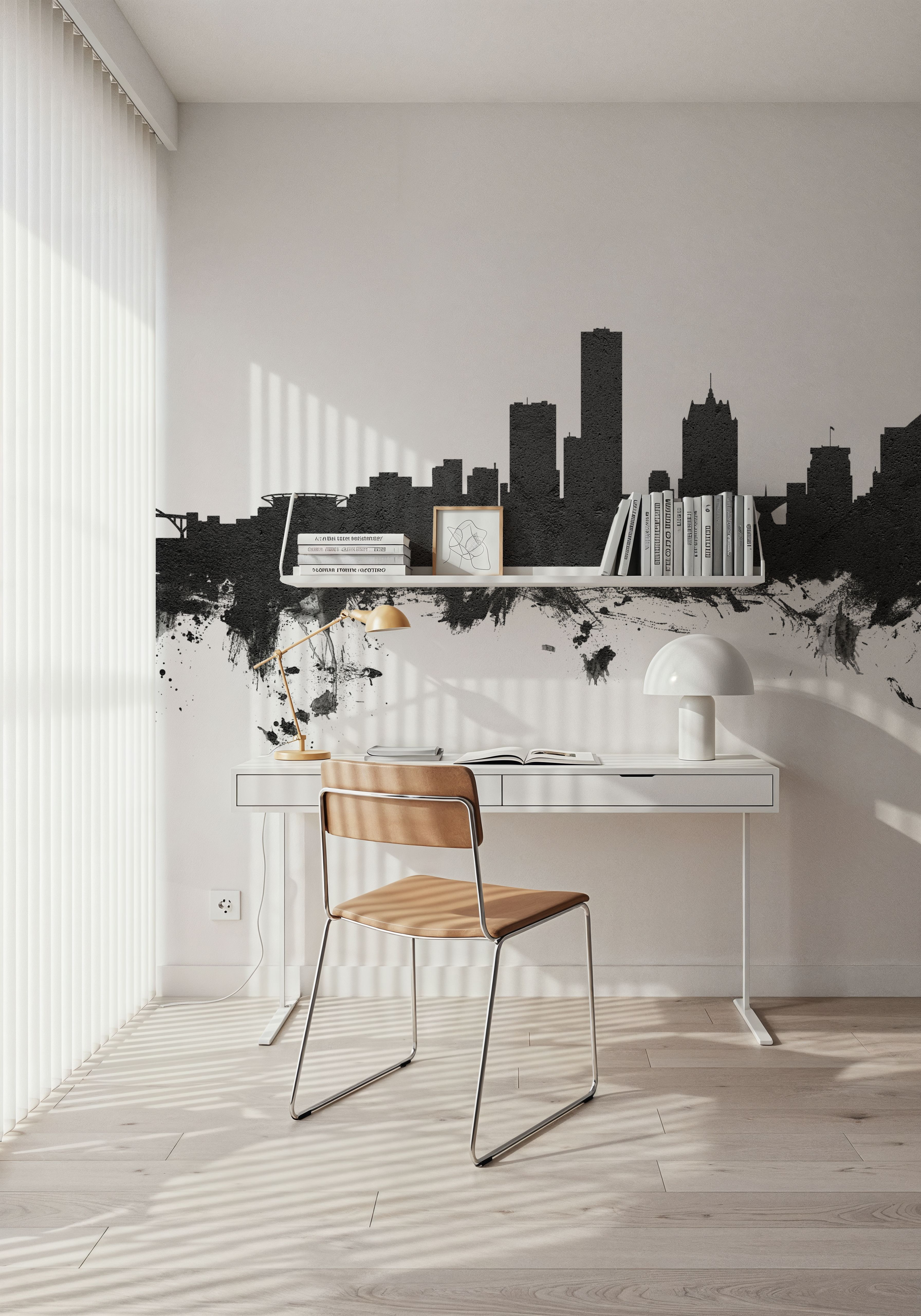 Milwaukee Wisconsin Skyline Black & White