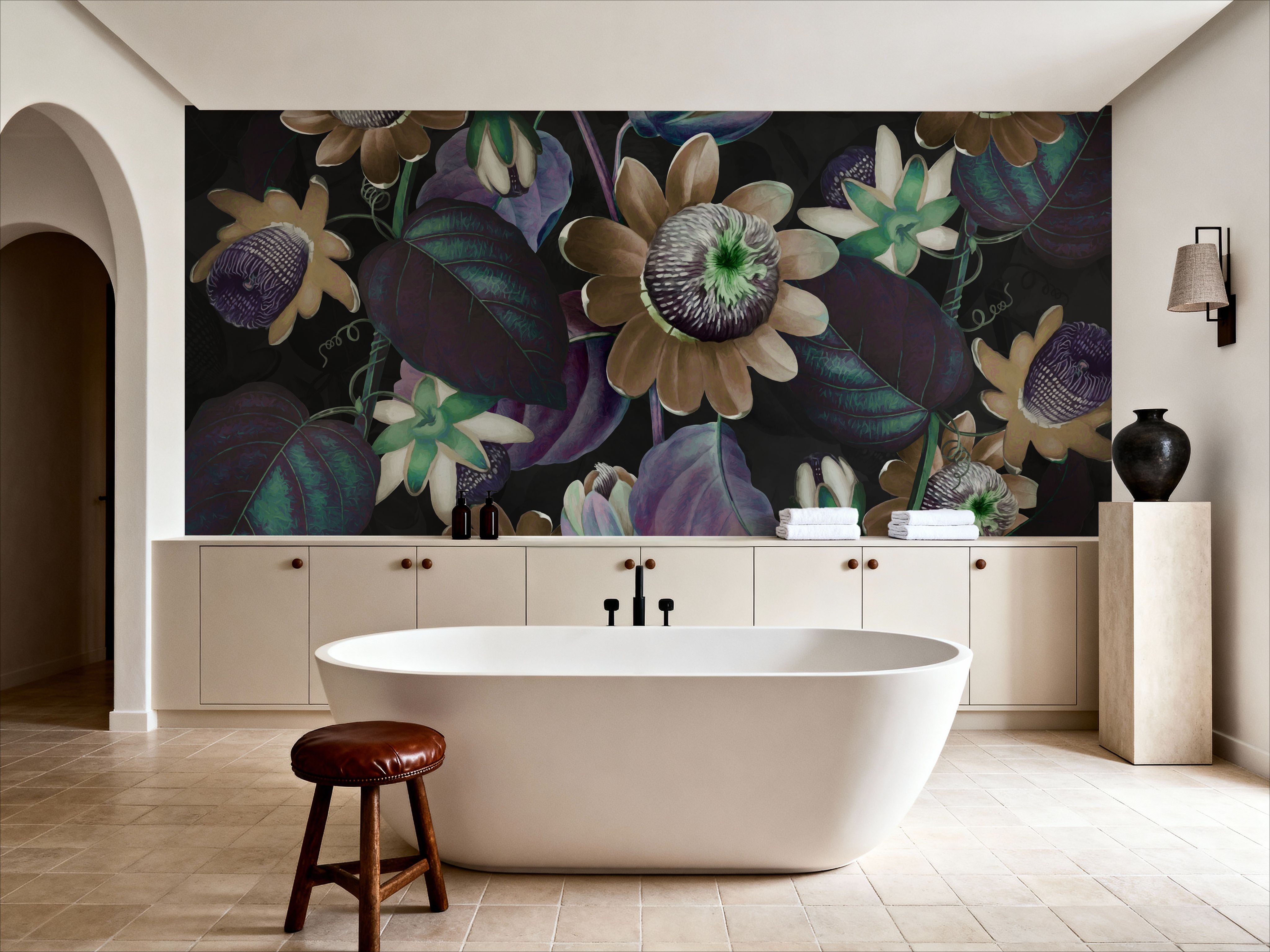 Passifloras Emerging Brown, Wallpaper