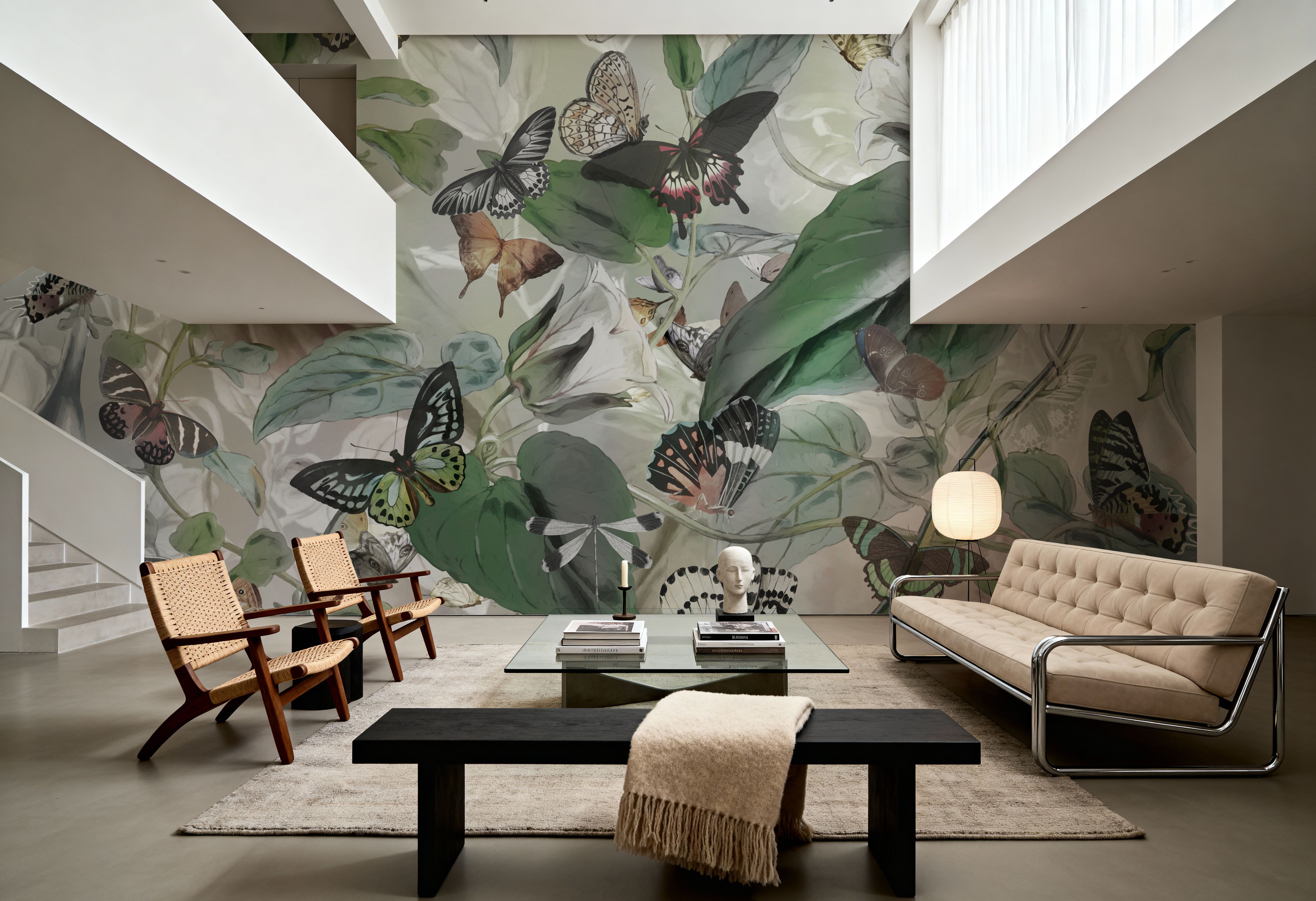 Butterfly Paradise Dark Green